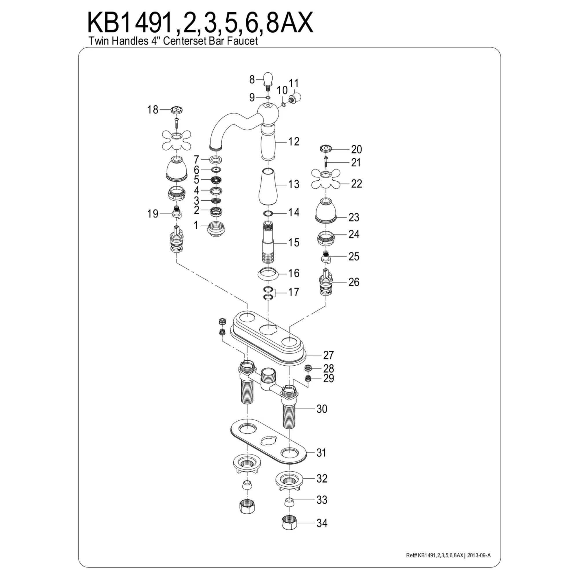 Kitchen Renovation Compact with Pop-Up Drain, 4-3/4" spout reach, Standard 1/2" IPS connection - Brass Bronze Model 7699DF