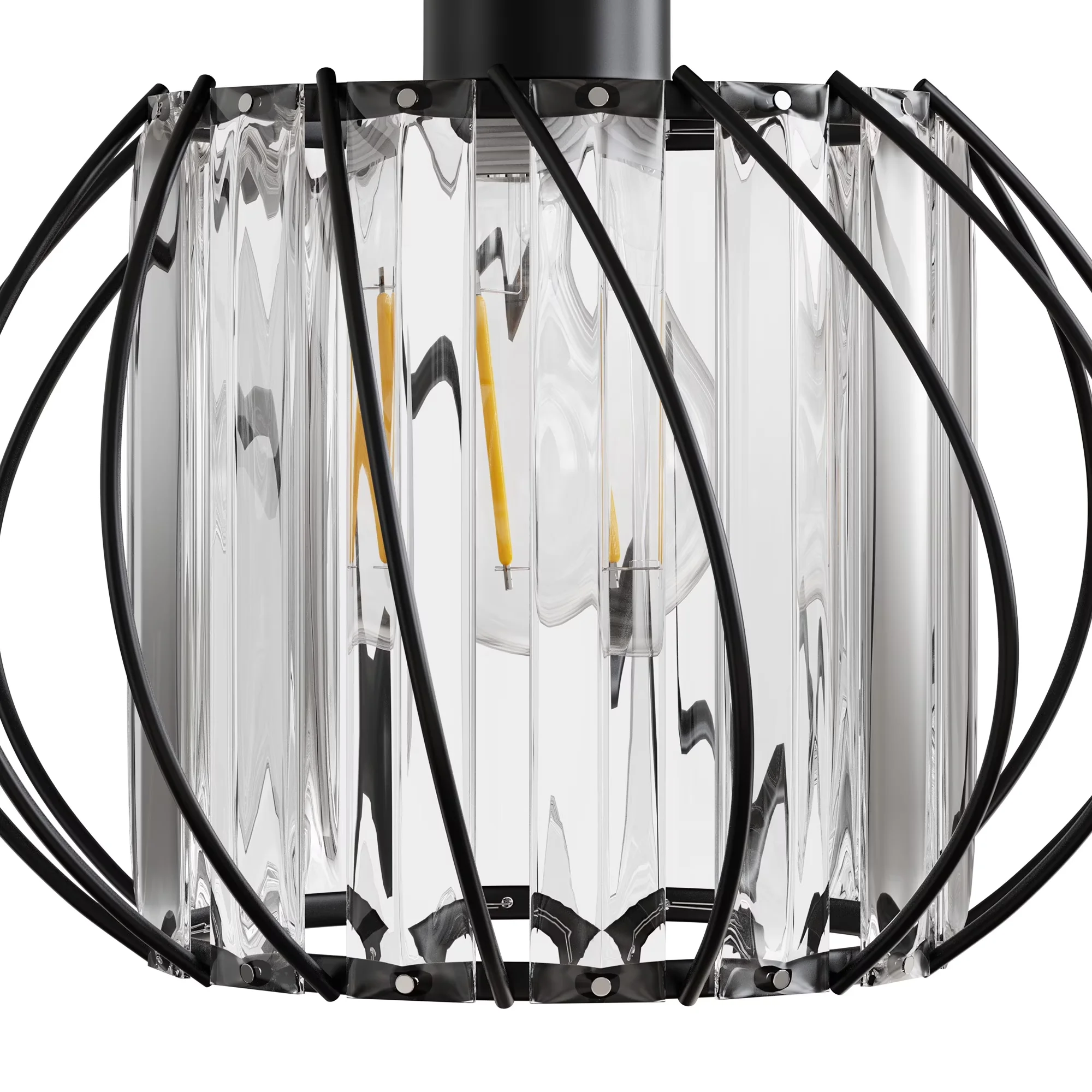 Stylish Ceiling Lights Fixture with Incandescent, Modern, 4.Excellent quality - Black Metal for Kitchen Model 99D581