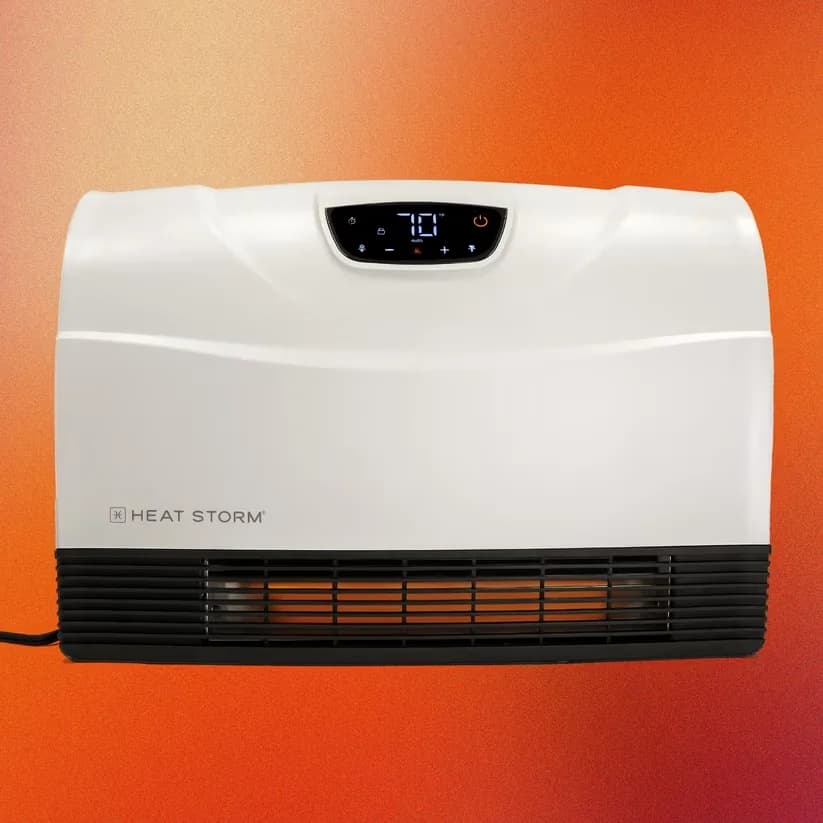Compact Portable And Electric Space Heater with 1500W, Child Lock, 1500 Watt Smart Infrared Wall - White Model 8BE993