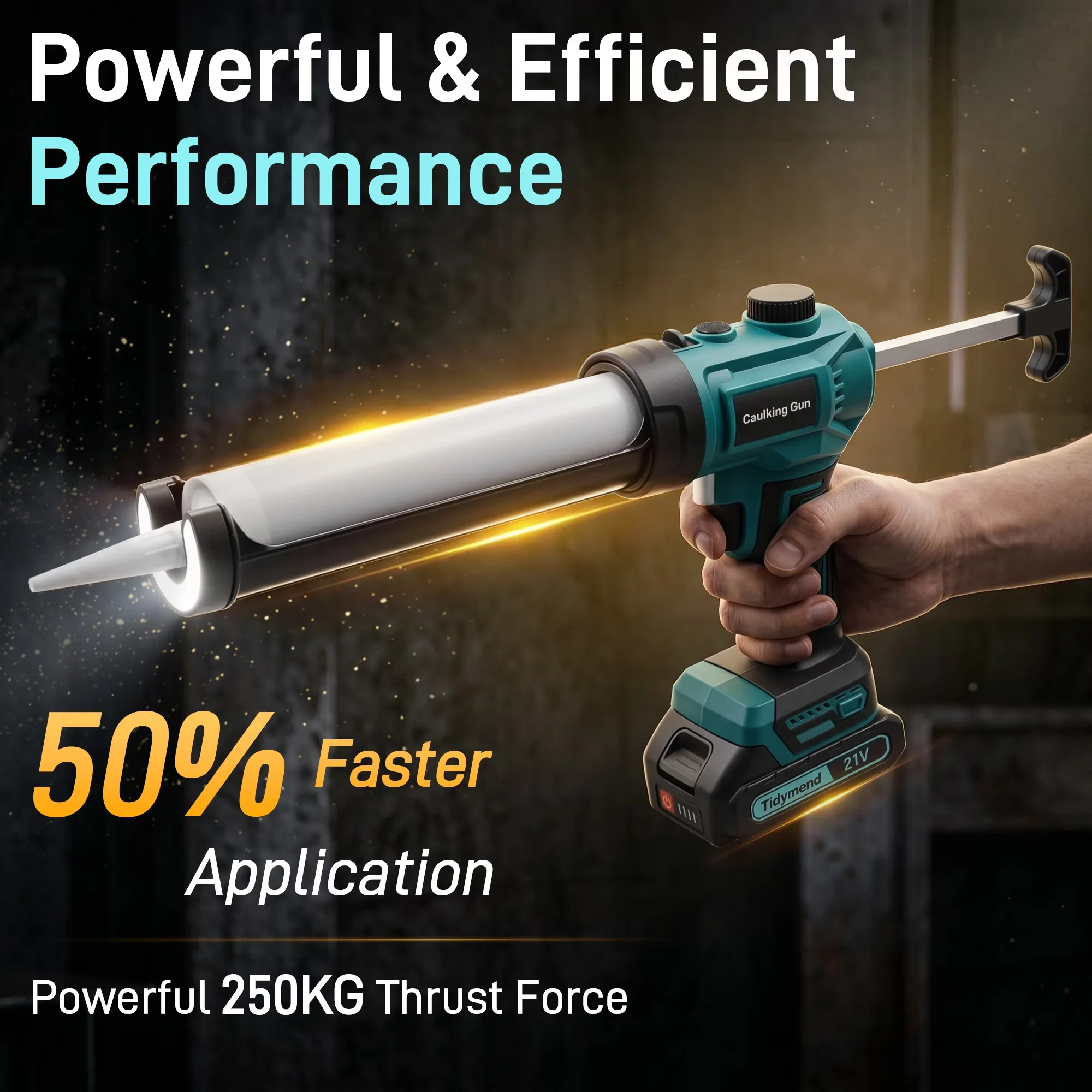 Building Material Quality with Battery, LED, Adjustable - Blue 10 oz Cordless Model D9FE21