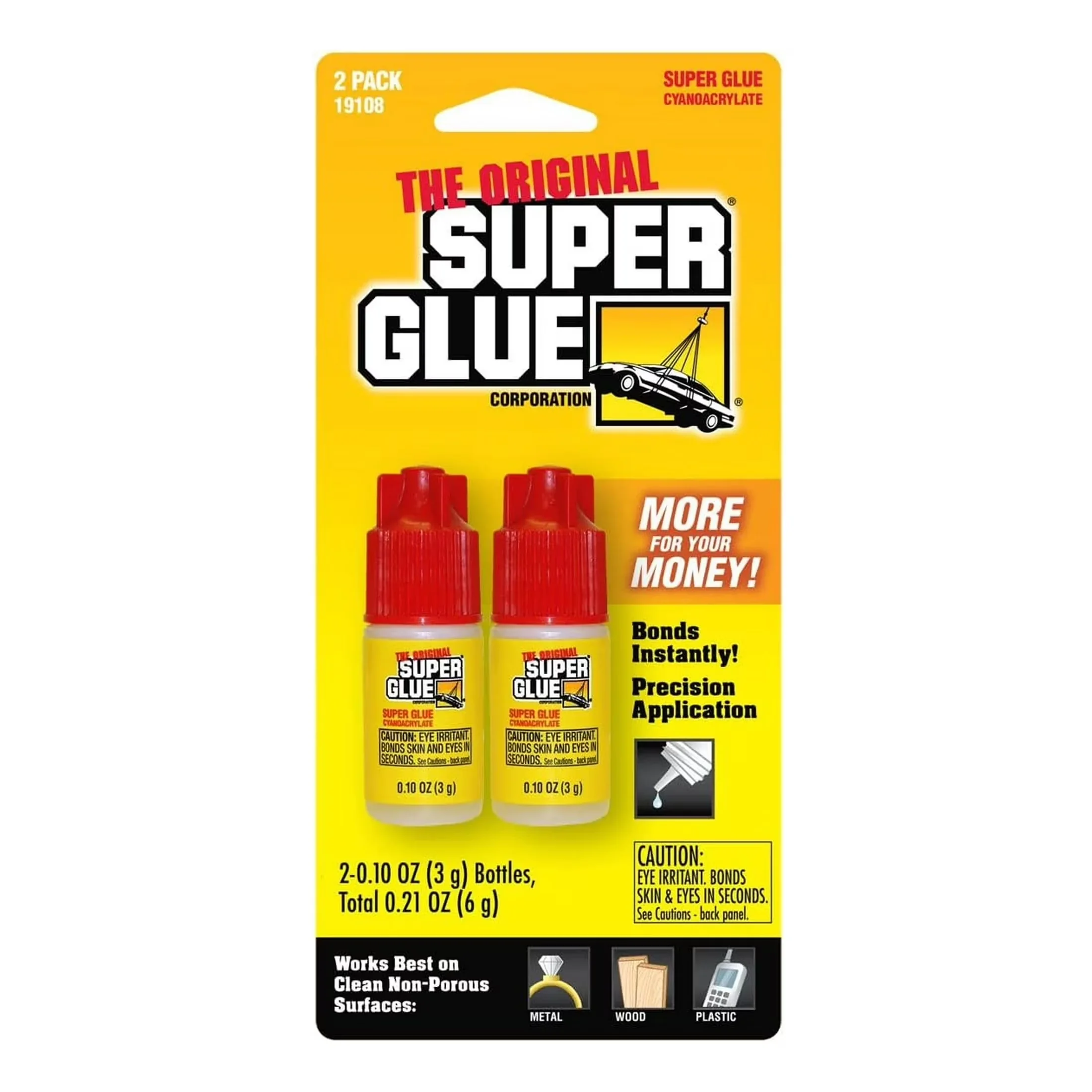 Sleek Adhesives Glues In Paint Supplies Tool with 4 Pack, 0.10oz Containers - Yellow 0.10 oz Model F89BD4