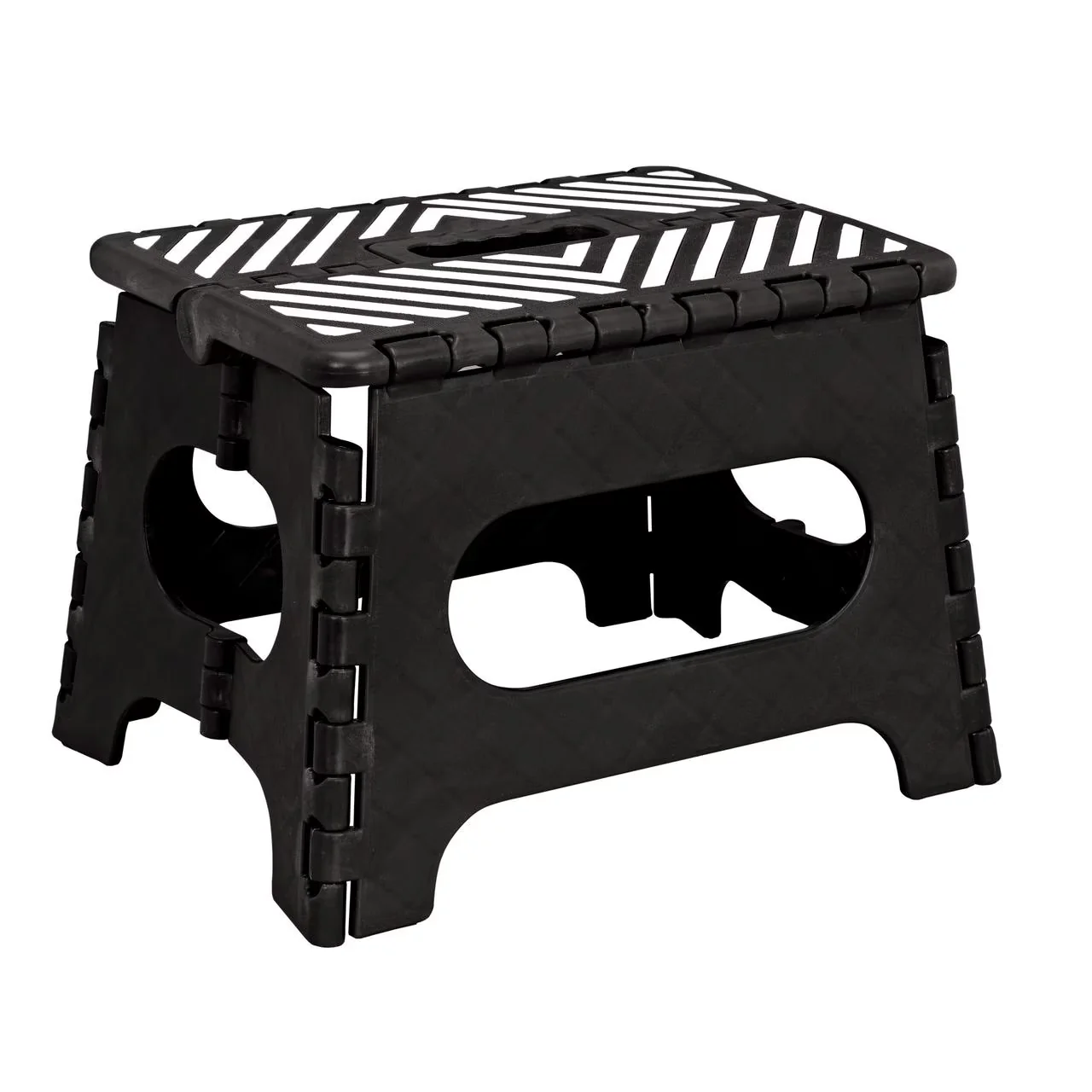 Compact Ladders And Step Stool with Foldable, Black, Plastic 9" Stripe Top 1 Folding - Plastic Model C9952E