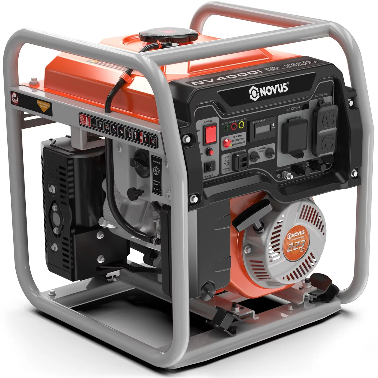 Generator Innovative with 4000W, Usb Port, Low Oil Shutdown - Commercial Quality Model 6D744F