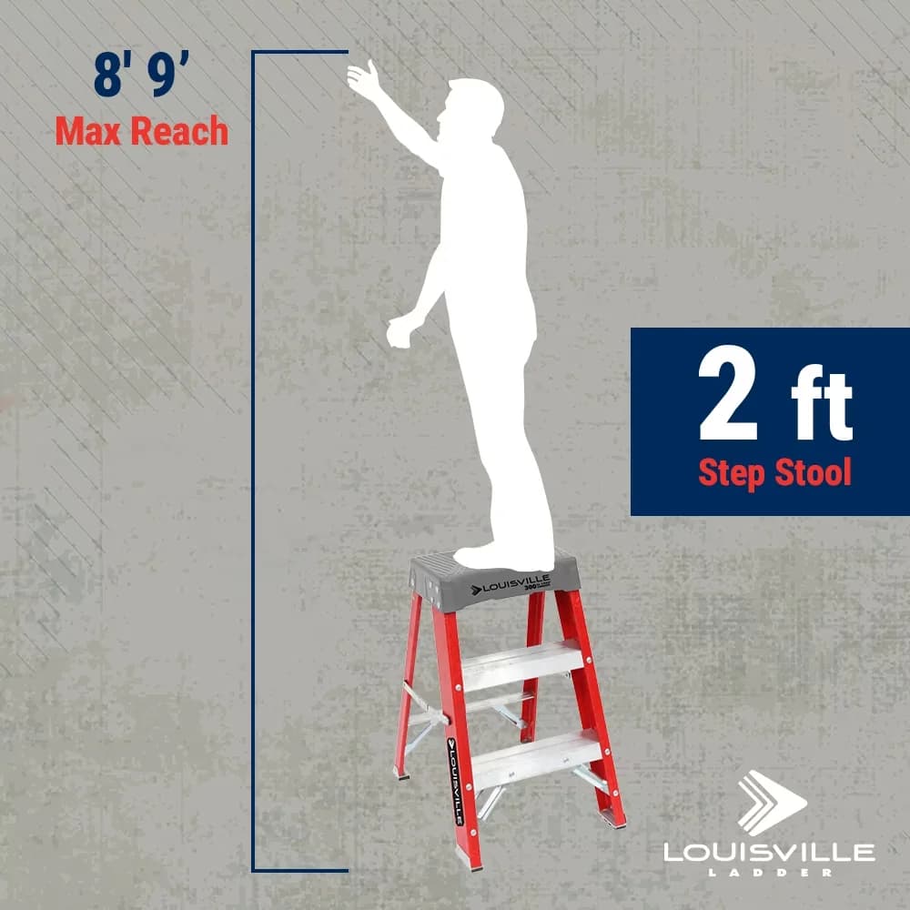 Versatile Building Material with Folding, Type IA, 300-Pound Load Capacity - Fiberglass Orange Model DBBFF7