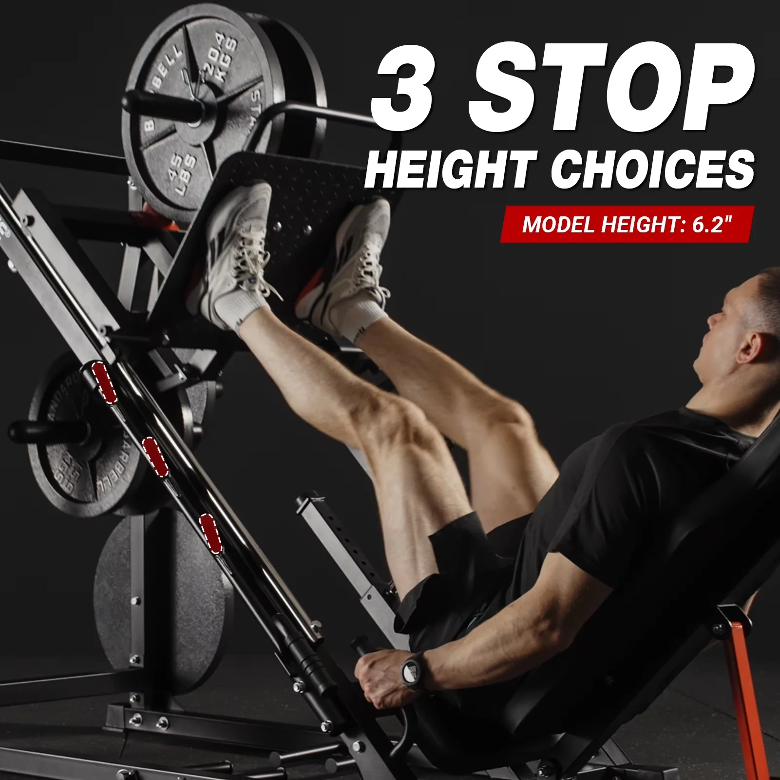 Home Gym Accessory Essential with Adjustable, Workout Equipment, Weight Capacity Adjustable Leg Machine - Model A16983