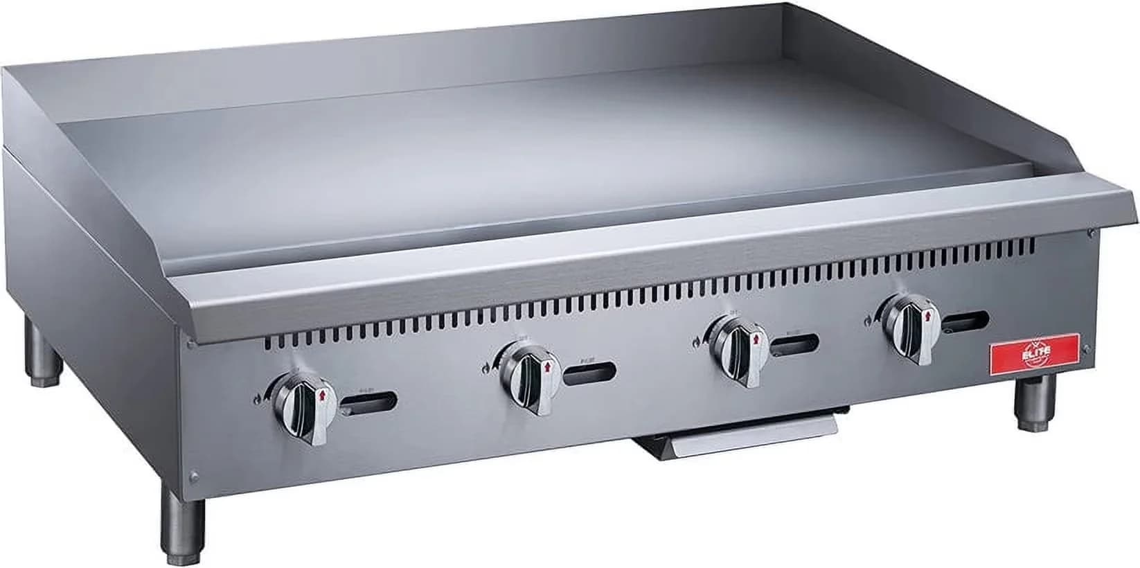 Efficient Flat Top Grill with Burner: 4 count - Stainless Steel Silver Model 3C2064