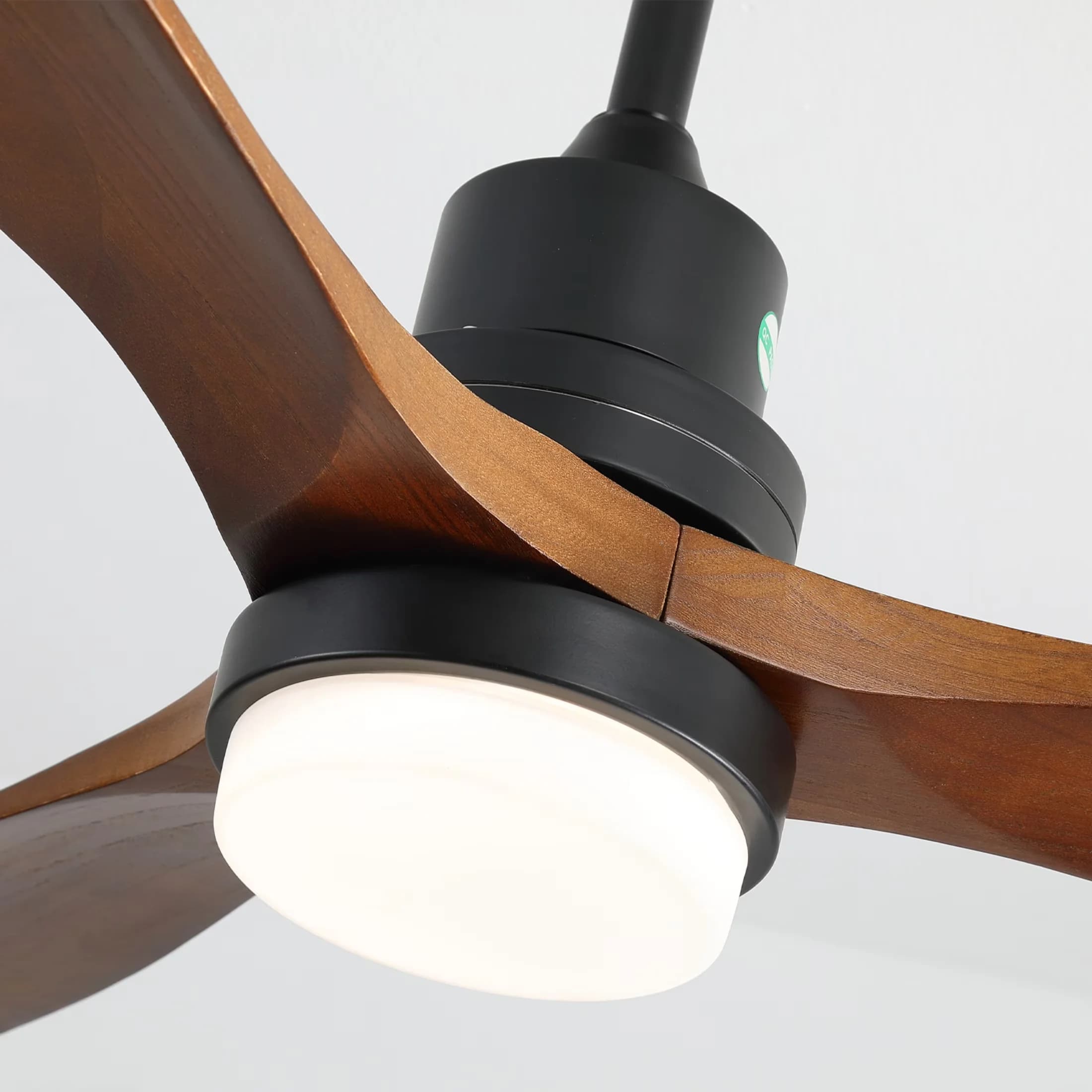 Ceiling Fan Innovative with LED, Modern, 52" Fans - White Acrylic - Contemporary Style Model CB160F