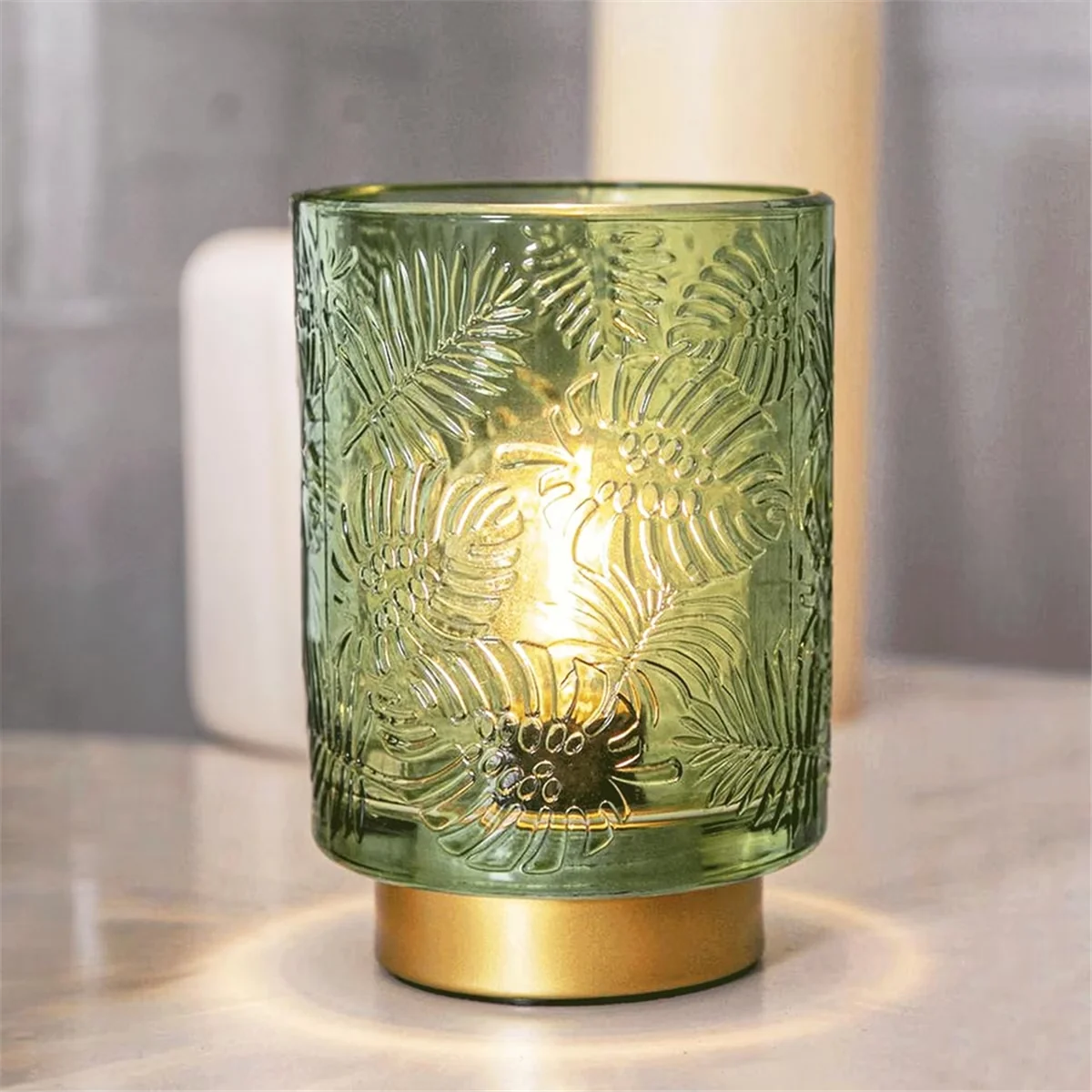 Modern Lamp with LED, Battery, Quaqdae Small Battery Operated - Glass Multicolor Model AB448F
