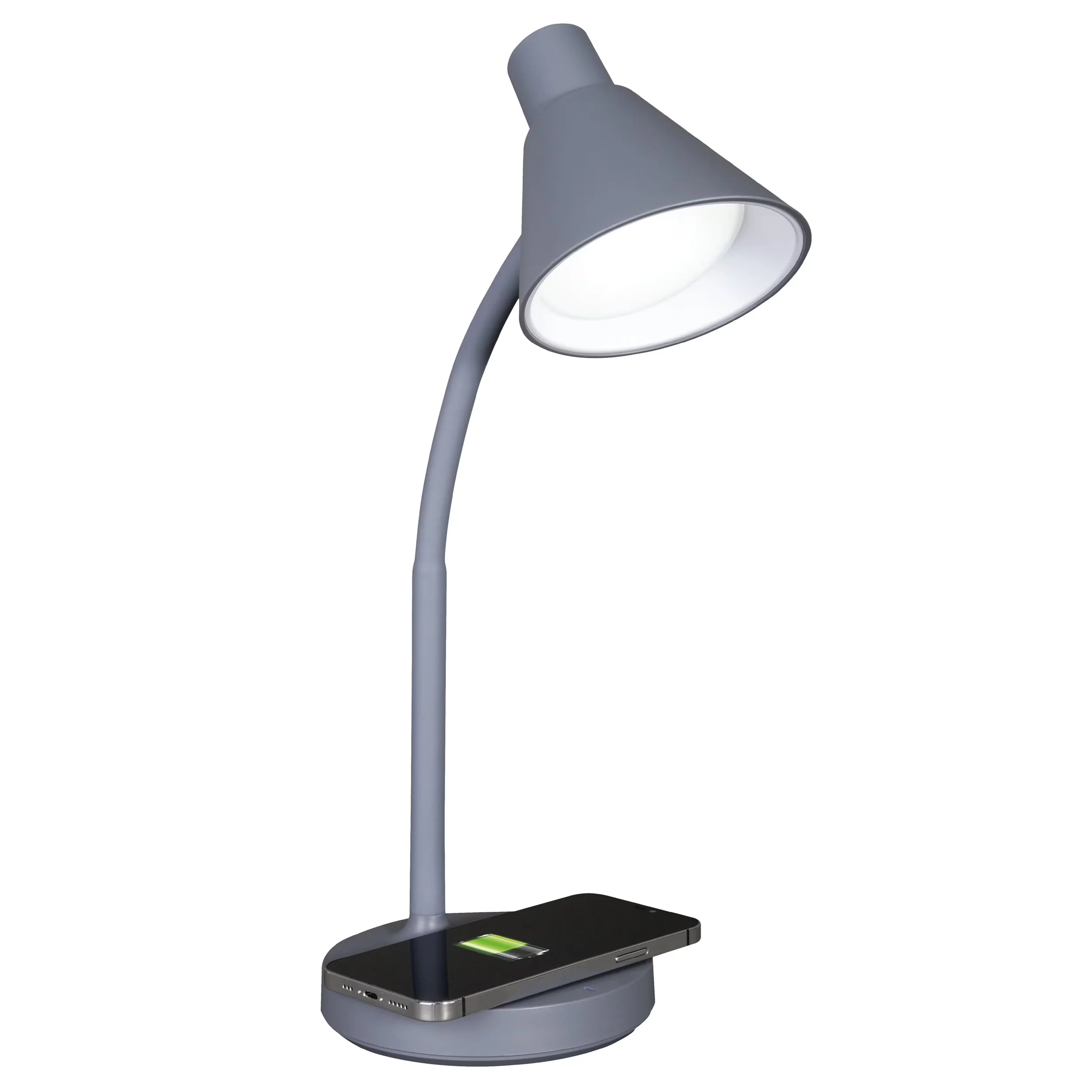 Durable Desk Lamp with LED, Dimmable, Task Lamps - Gray Twist - Essential Collection Model 27F8A5