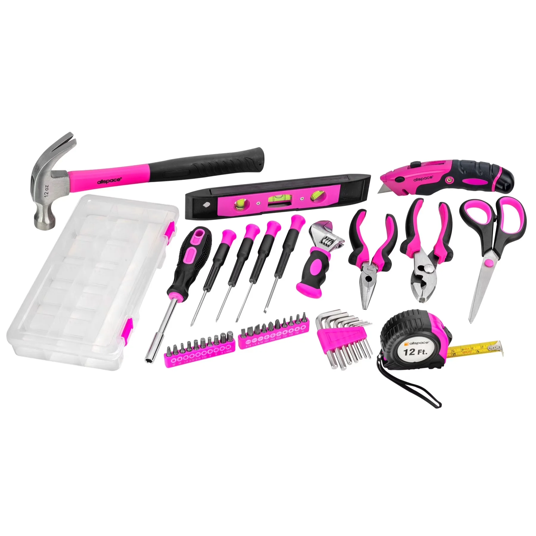 Innovative Hand Tool Set with Comfort Grip, Adjustable, Precision - Pink Model 1E4546