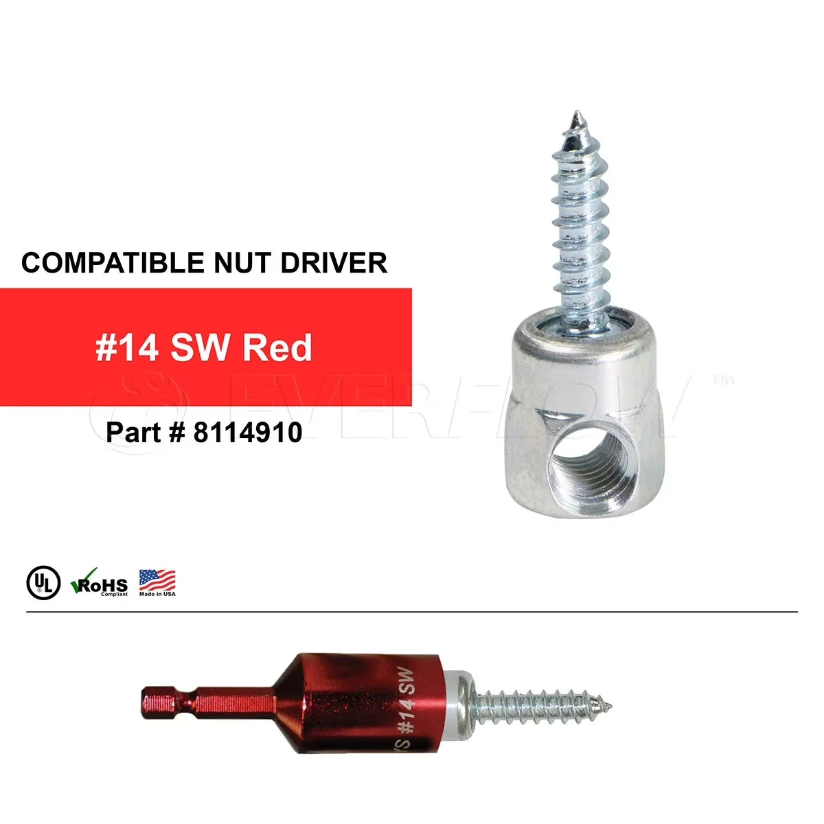 Durable Fastener with Easy-To-Use, 3/8 in. Threaded Rod Fitting - Steel Silver Model CED0C0