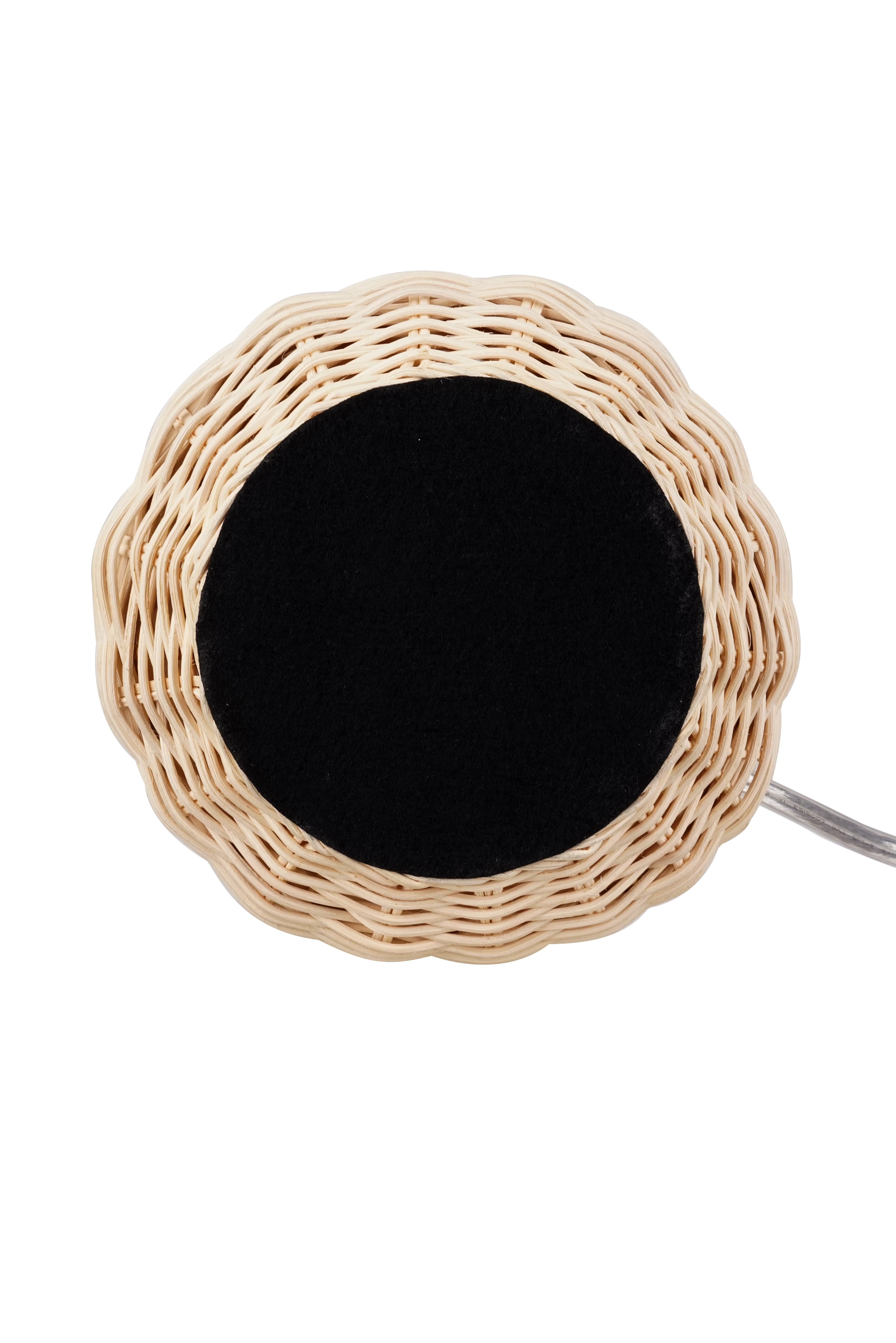 Reliable Table Lamp with LED, Energy Efficient - Rattan, Metal Beige, White Model D02E88
