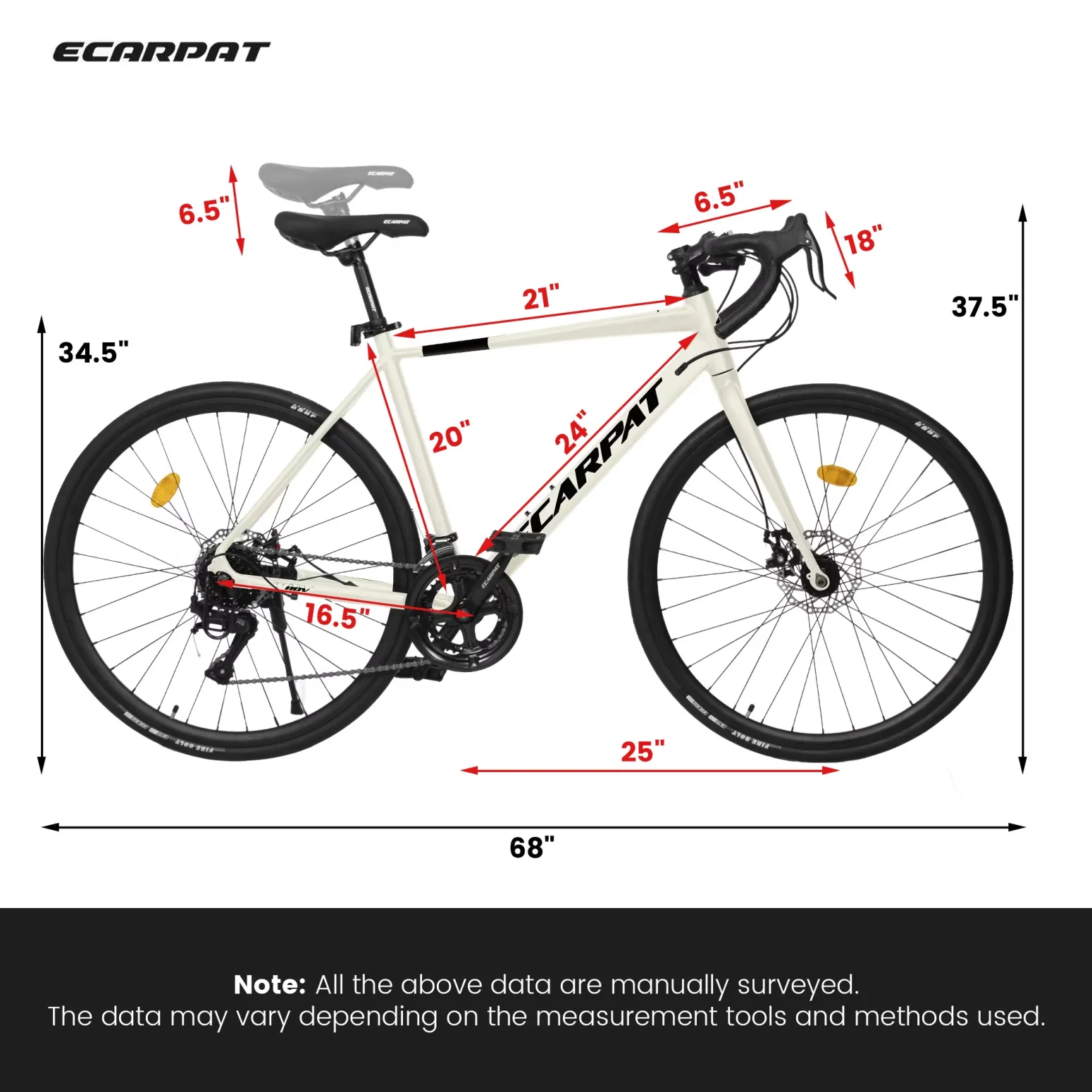 Innovative Road Bike with Lightweight, Hybrid Commuter - Cream for Outdoor Model B9418E