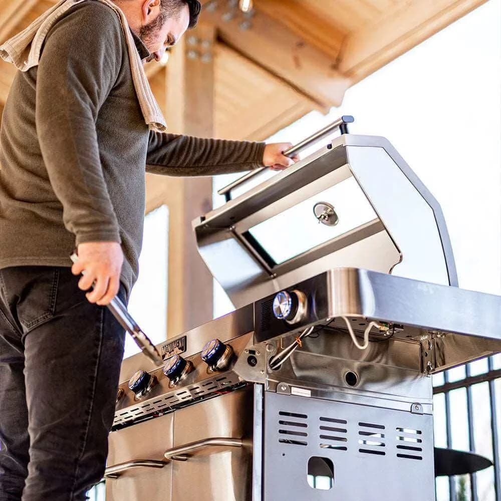 Gas Grill Essential with LED, Enclosed Cabinet - Multicolor Stainless Steel Model F760FB