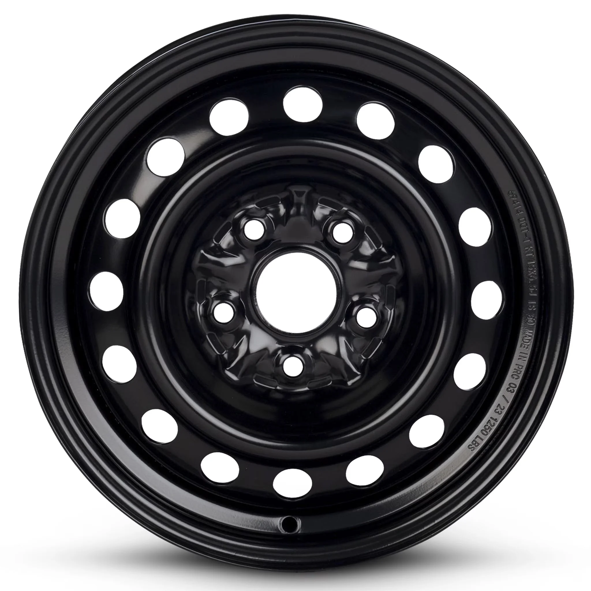Classic Wheels And Rim with Condition:New Replacement, Color:BLACK - Black Steel Model 066E2D