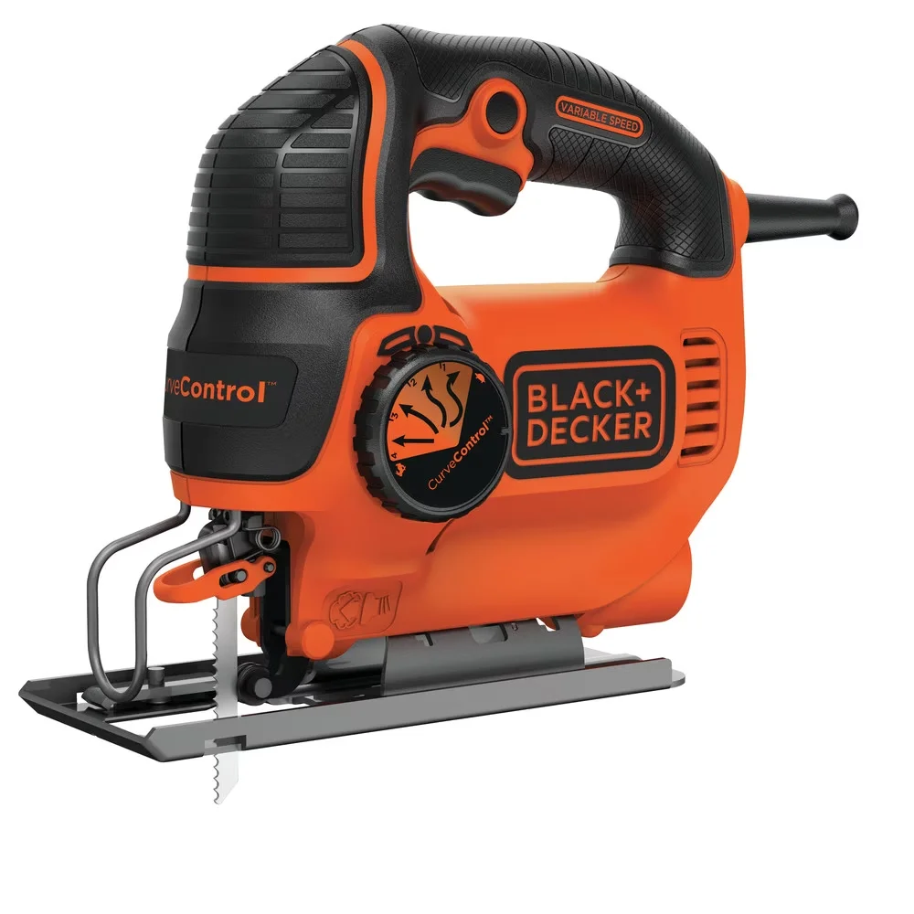 Power Saw Quality with Adjustable, Variable Speed, Curve Control 5-Amp Jig - Black Model FE75A8