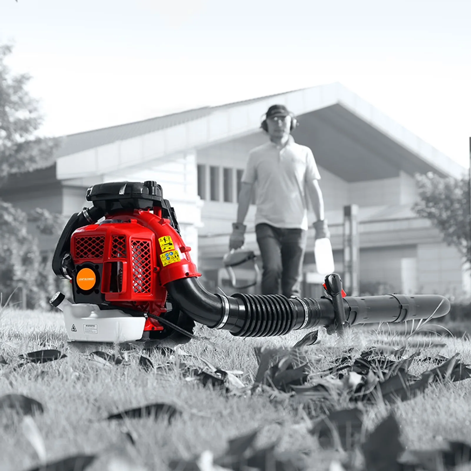 Sleek Leaf Blower with 3.5KW Cordless, 2-Stroke Engine Gas Powered Snow - Model 4EB720