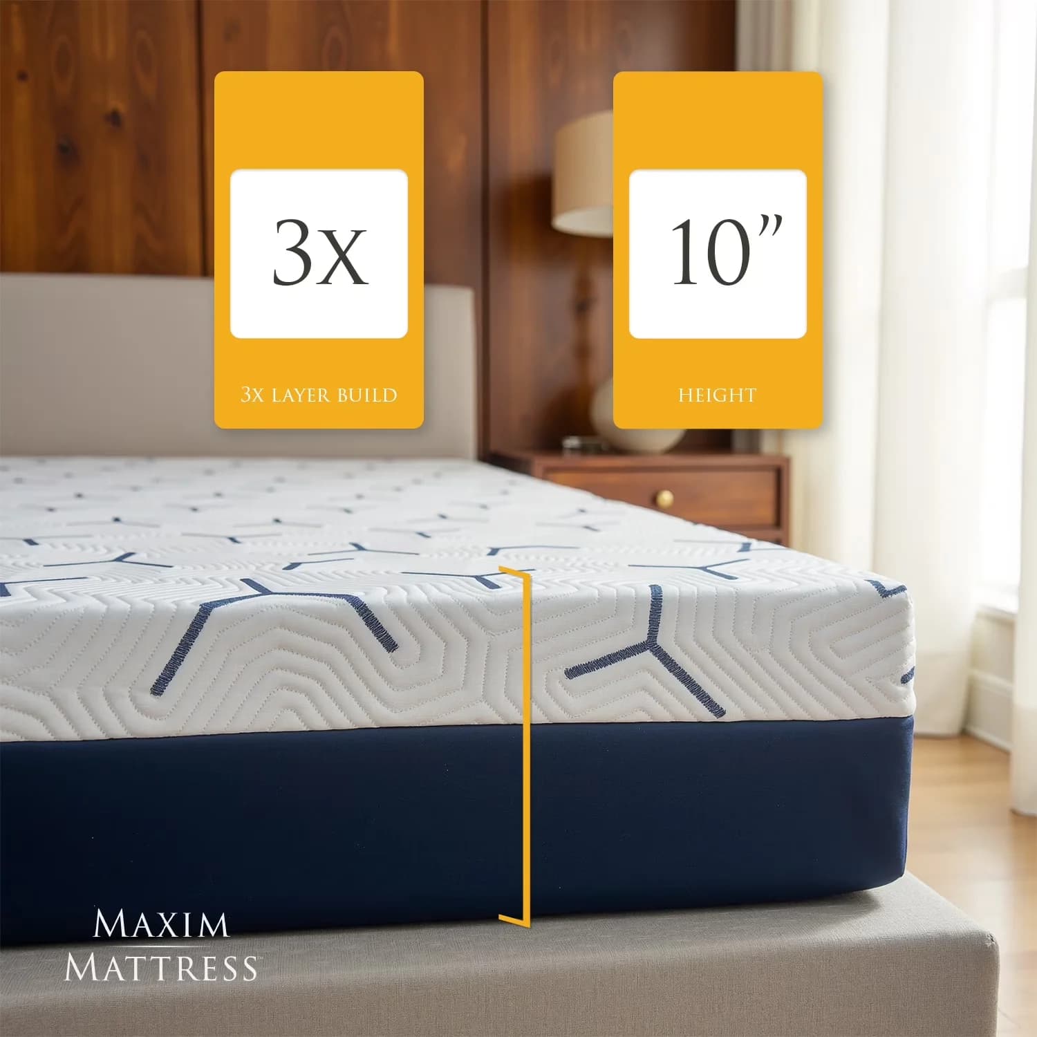 Stylish Mattresses Accessory with Cooling Technology, Low Motion Transfer, Breathable Construction - White Permacold Gel, Smartfoam... Model 942B84