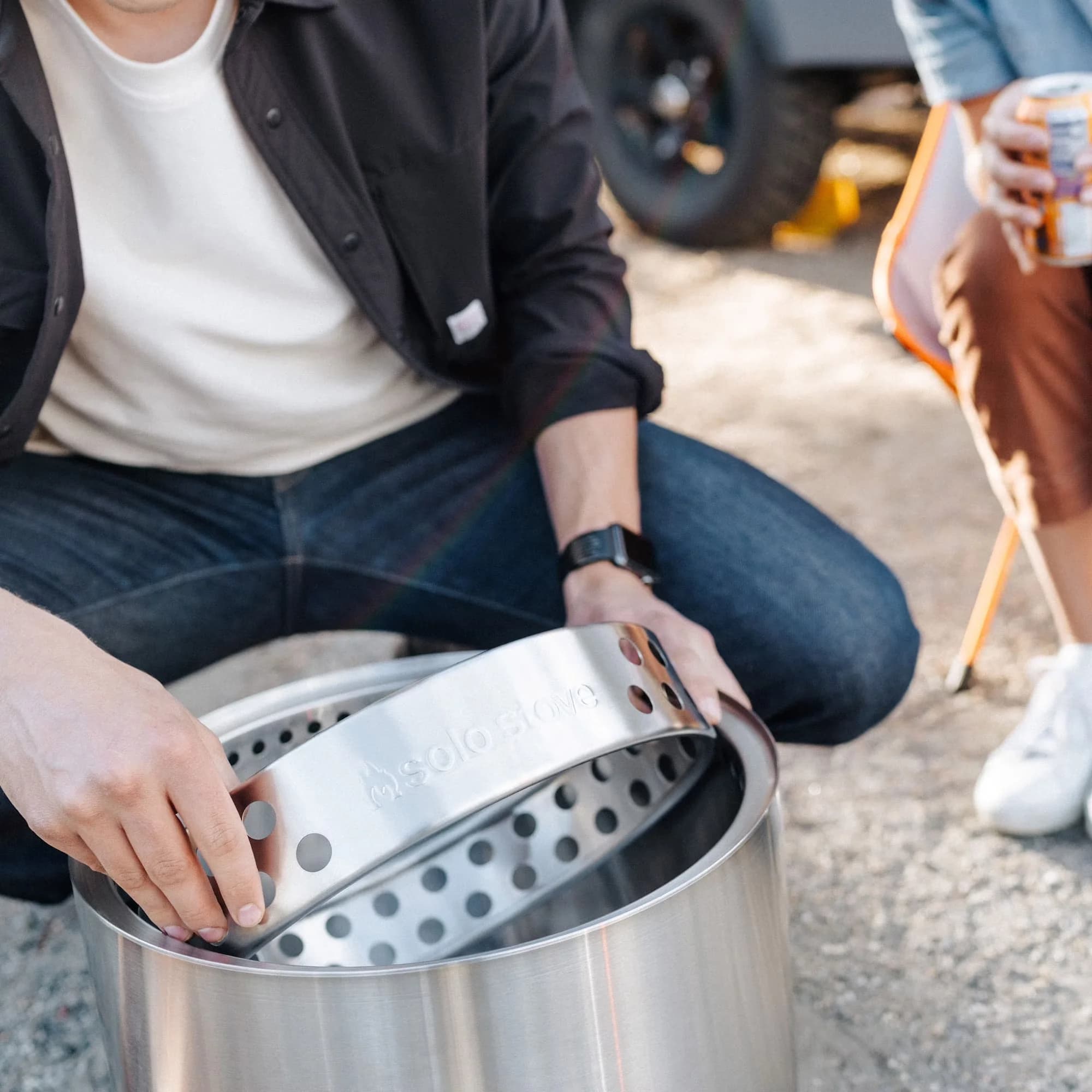 Outdoor Heating Versatile with Smokeless, Ranger 2.0, Stand - Stainless Steel 15" x 25" Model 90B63F
