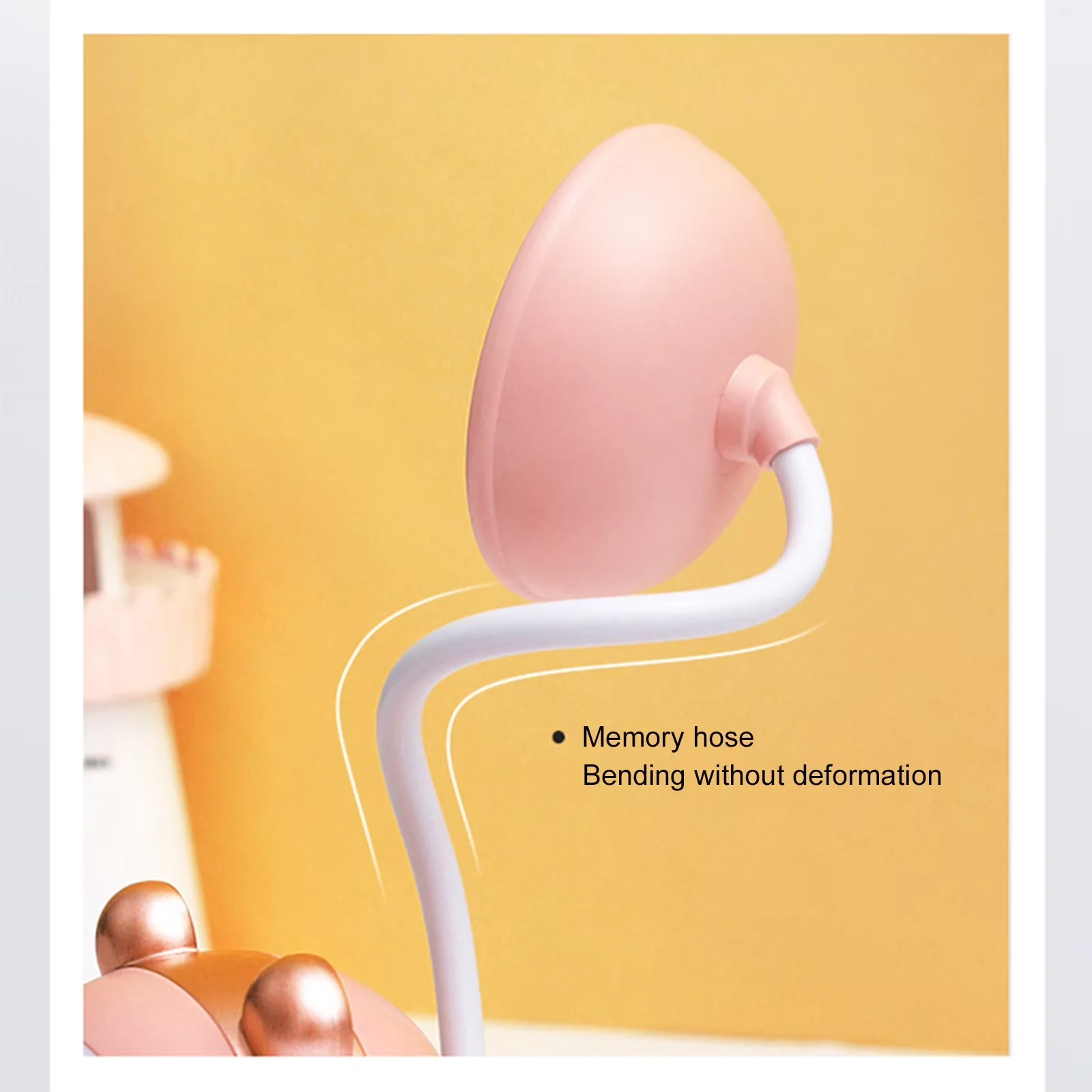 Versatile Desk Lamp with LED, Battery, Material: Plastic - Pink Plastic for Bedroom Model 62A2B4