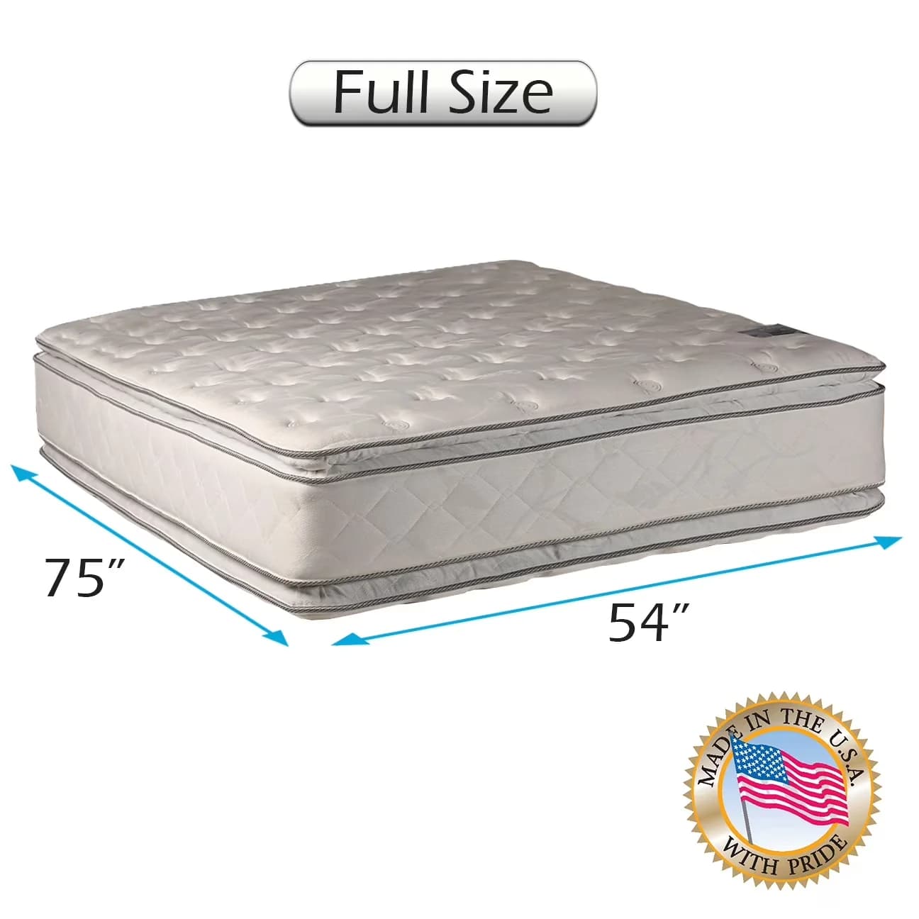 Mattresses Accessory Modern with Reversible, Double-Sided Pillow Top/Bottom - Beige Foam Model 4CA27D