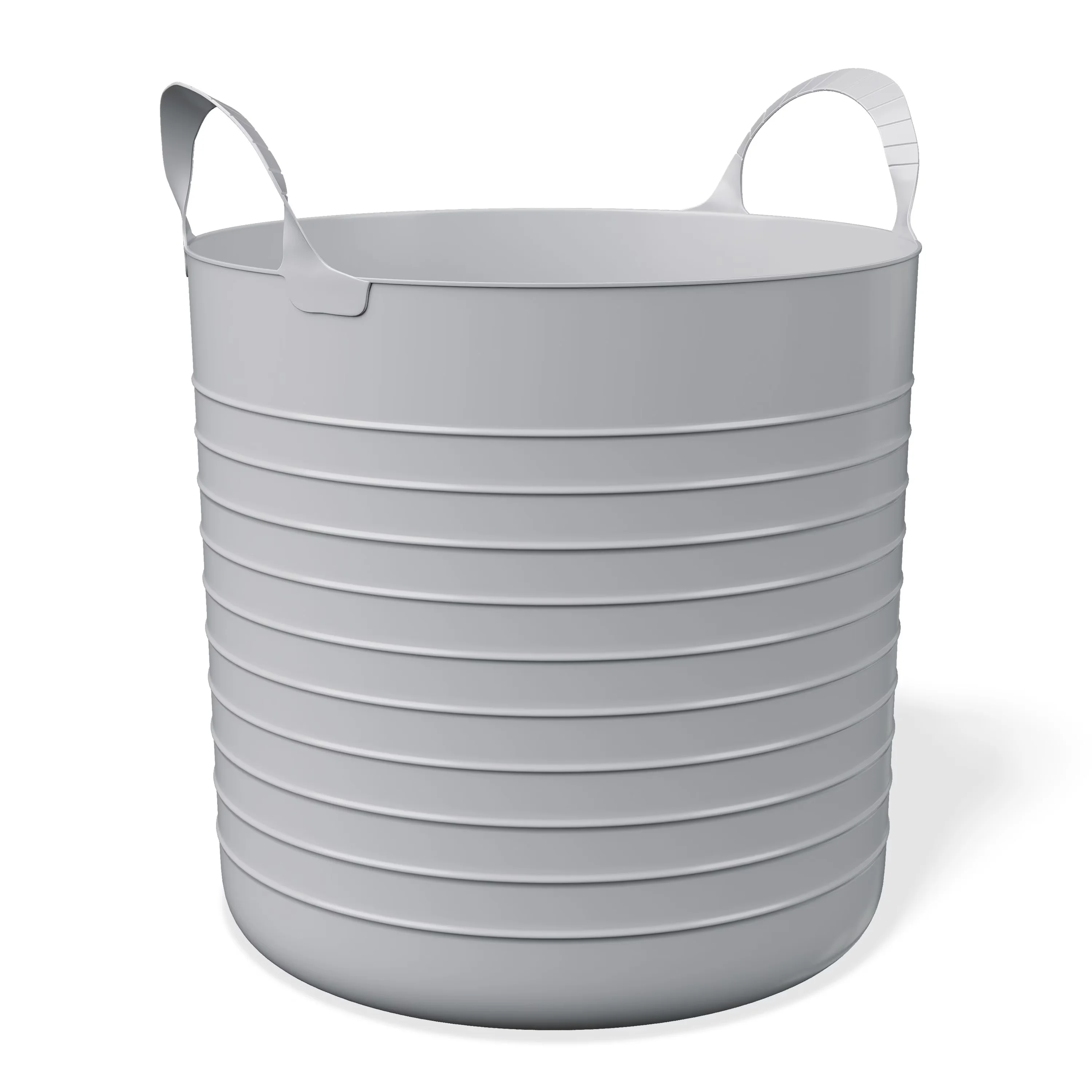 Professional Garage Storage Supply with Collapsible, 10 Gallon Large Gray Plastic Flex Basket - Gray Plastic Model 82656D