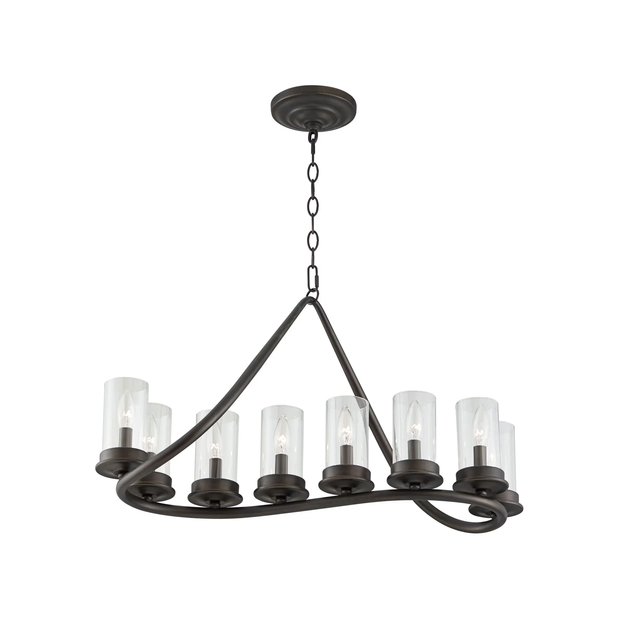 Durable Ceiling Lights Fixture with Incandescent, Rustic/Lodge - Brown Iron for Dining Room, Kitchen Model 613DE6