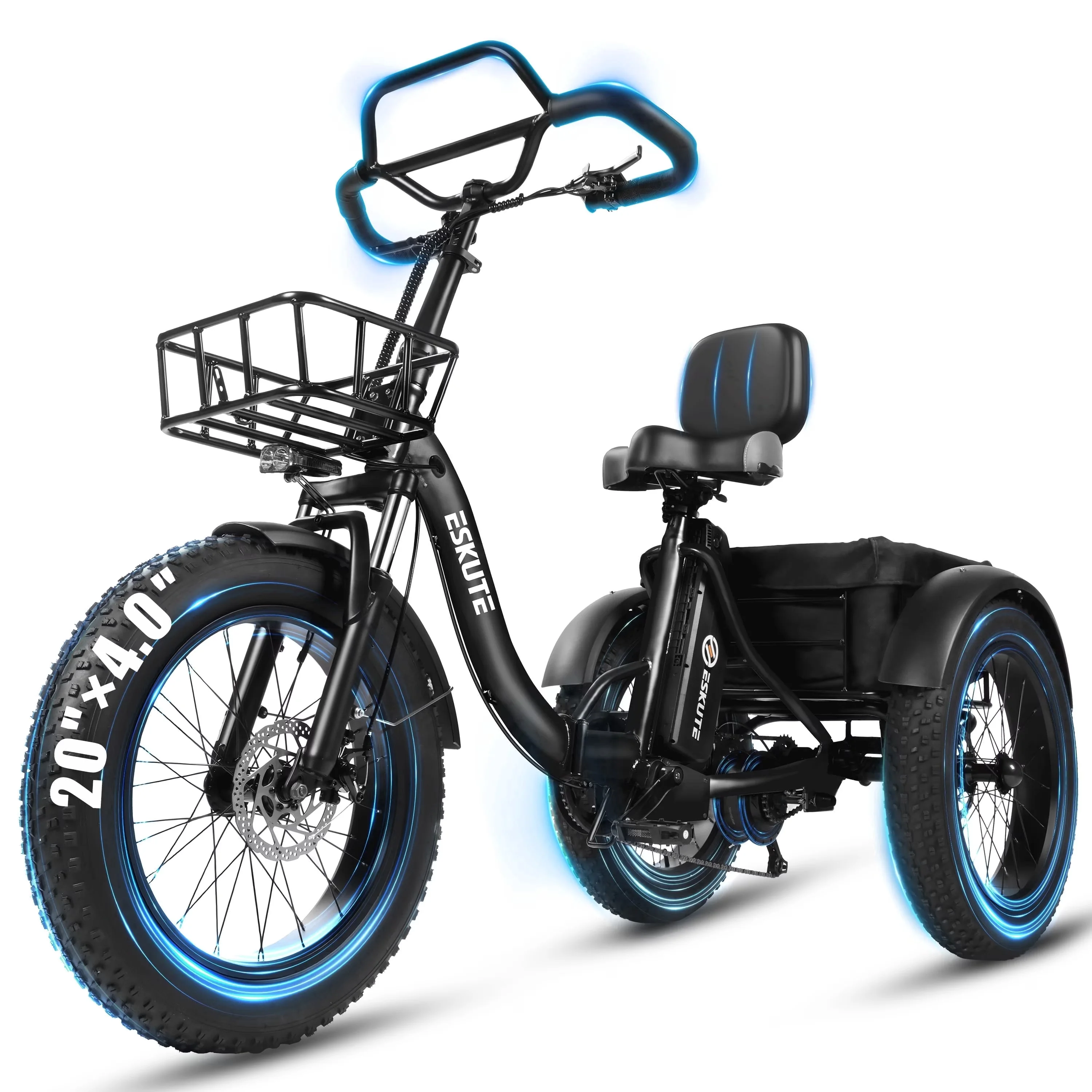 Compact Electric Bike with Battery, Adjustable Seat Height, Adjustable Speed - Black Model 188EFC