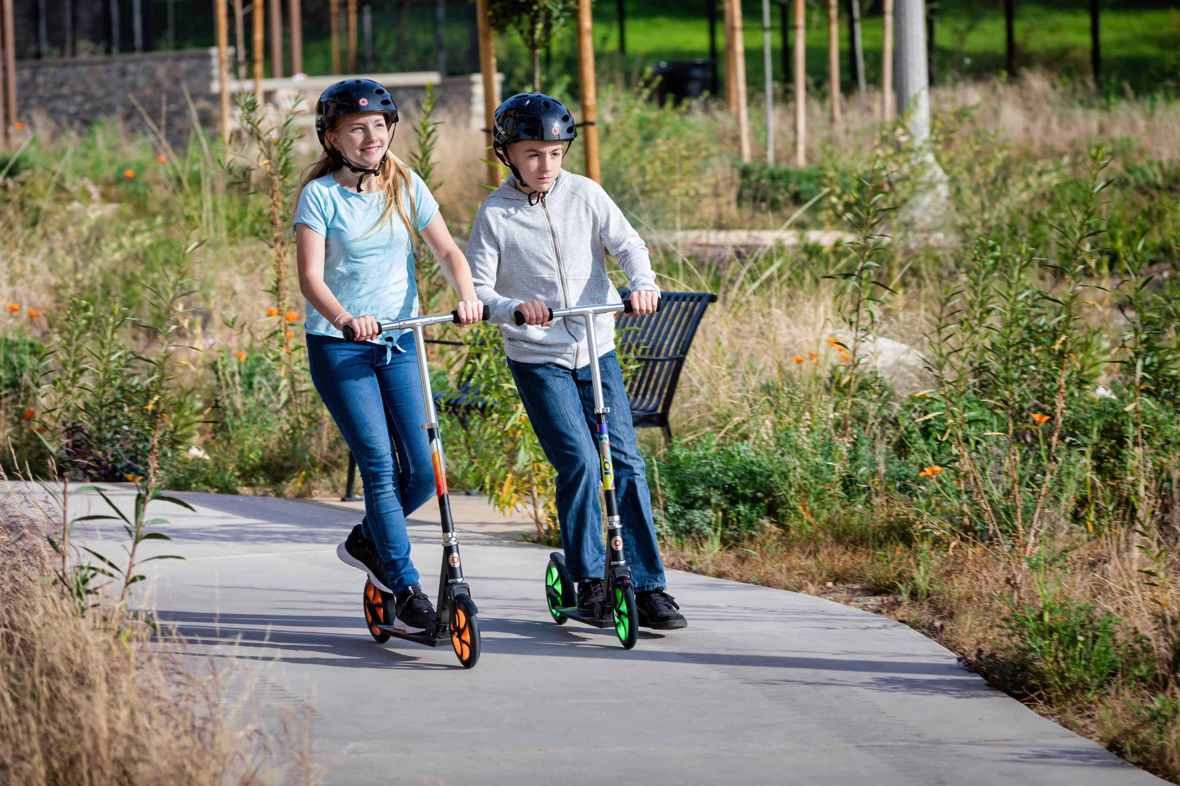 Innovative Scooter with Portable, Lightweight, Foldable - Aluminum Orange Model 5E767F