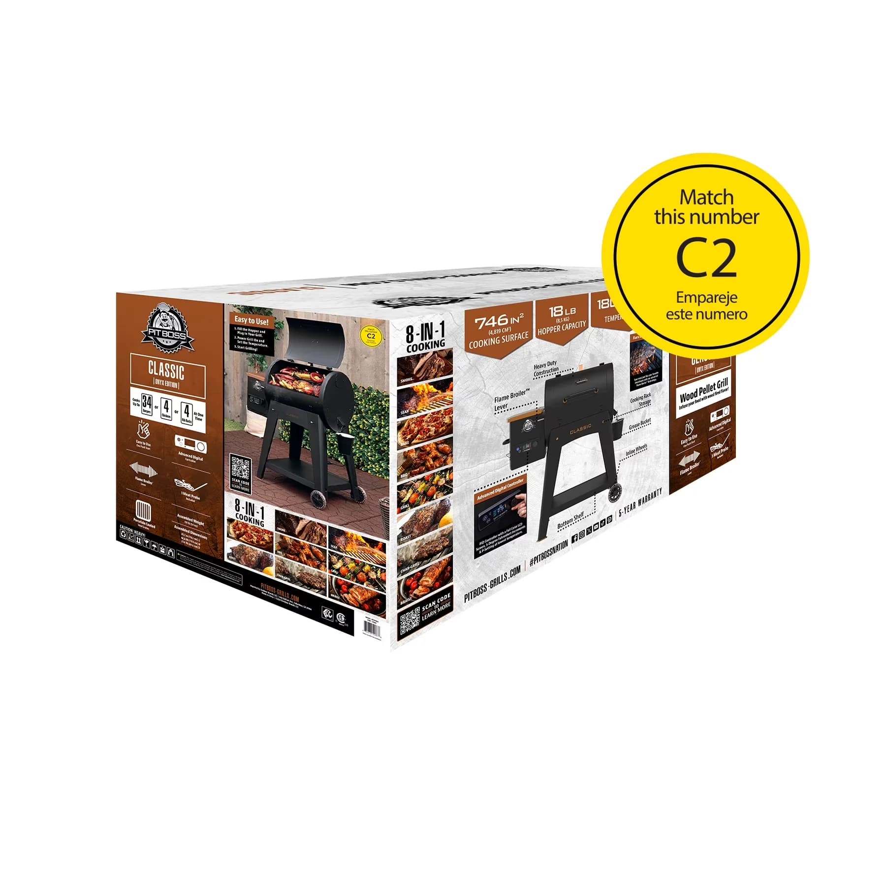 Reliable Smoker with Grease Pan, Warming Rack, Digital Temperature Control - Heavy Duty Steel Black Model CADF7E