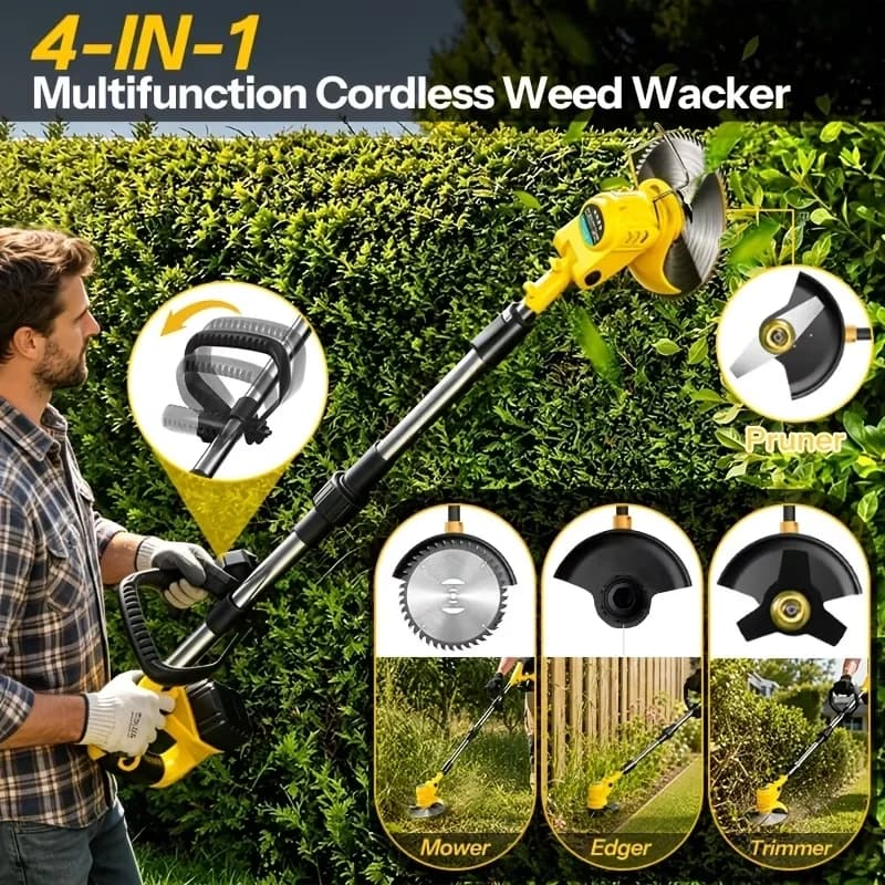 Efficient Trillers Cultivator with Battery, Ergonomic Push-Lawnmower, Mowing Width: <305mm - Model 30990D