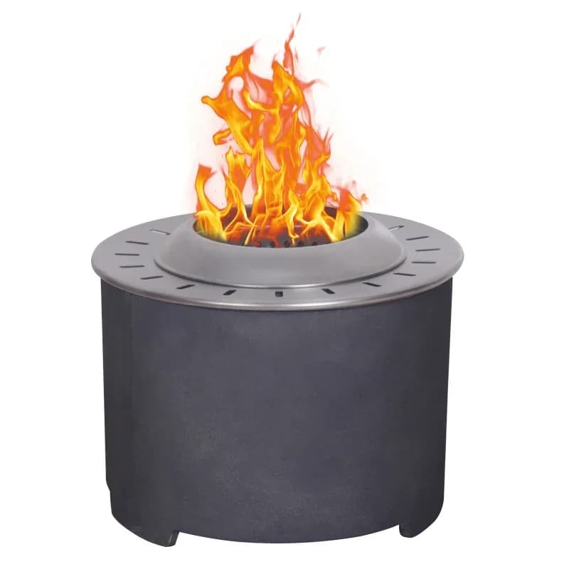Outdoor Heating Efficient with Smokeless, Weatherproof - Terrafab,Stainless Steel Dark Grey for Outdoor, Patio Model 2537F5