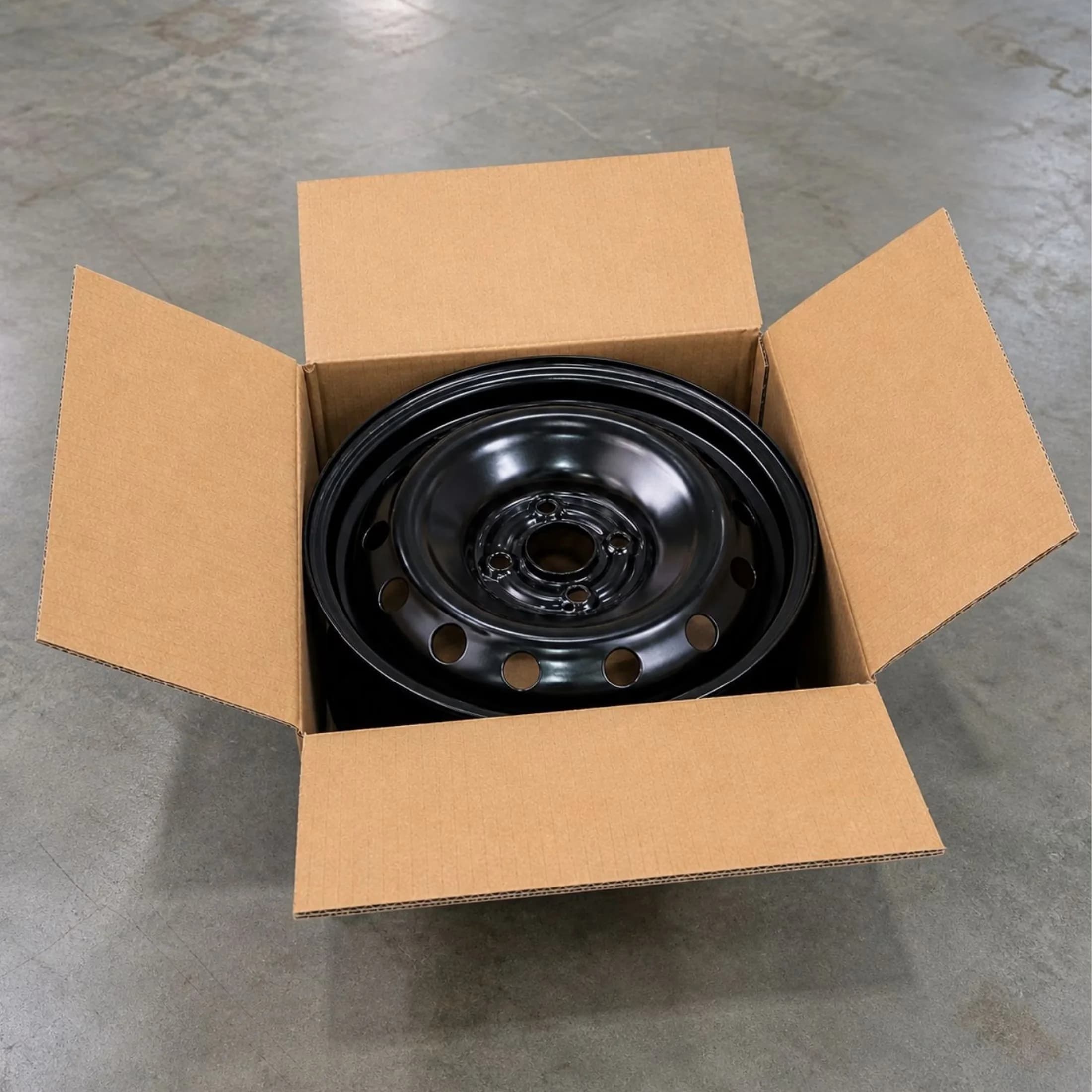 Wheels And Rim Durable with Split Spokes, 15 inch Black Steel Wheel 4x100 - Black Steel Model 0A6AB3