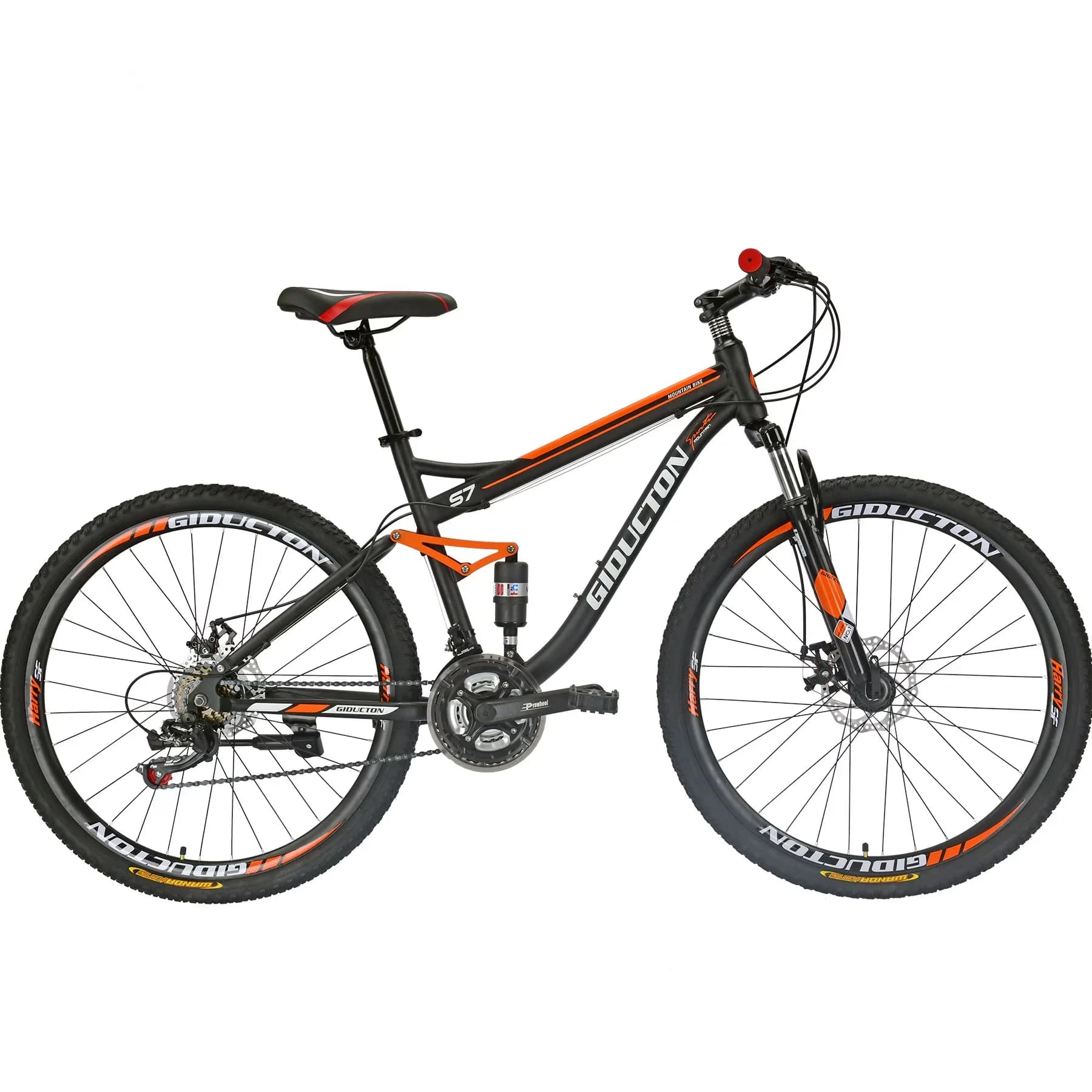 Essential Mountain Bike with Shimano 21 speed Shifters easy to use - Orange Model 6E2898