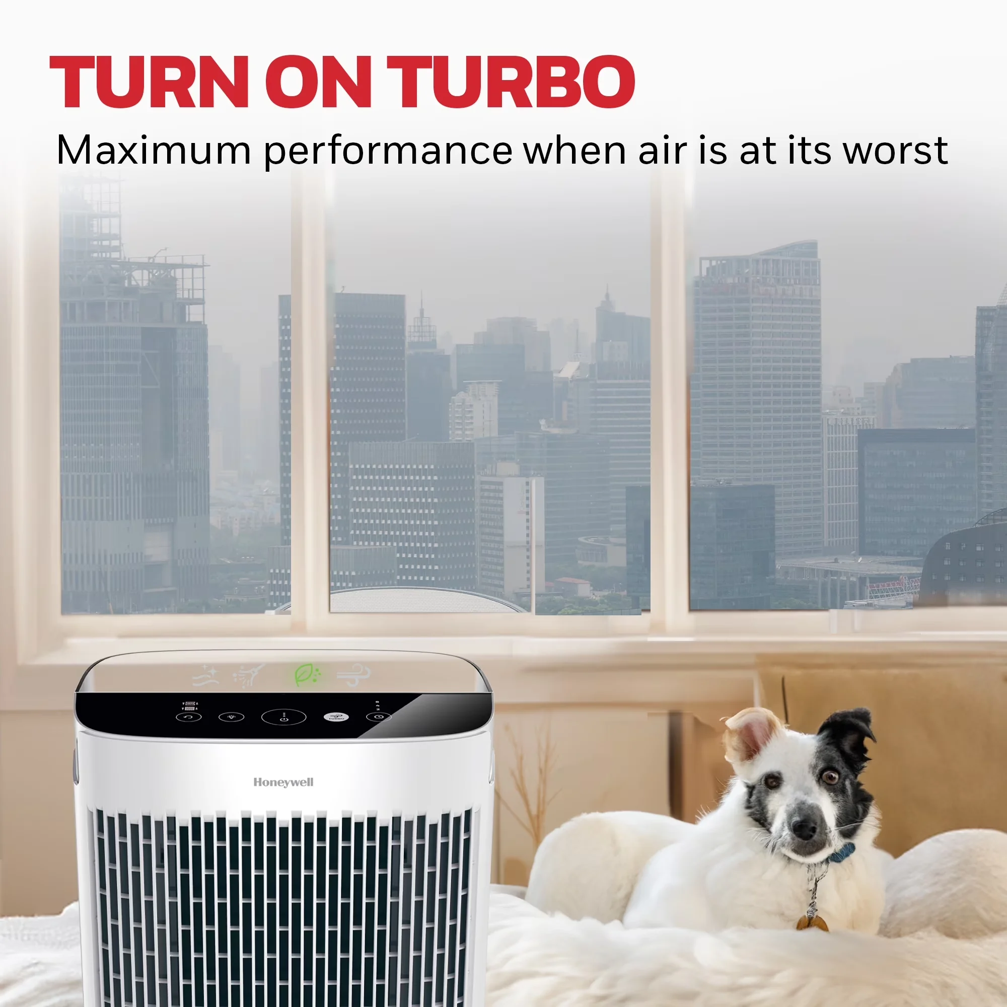 Modern Air Purifier with Filter Change Indicator, Variable Speed, Automatic Shut-Off - White Model 8521EA