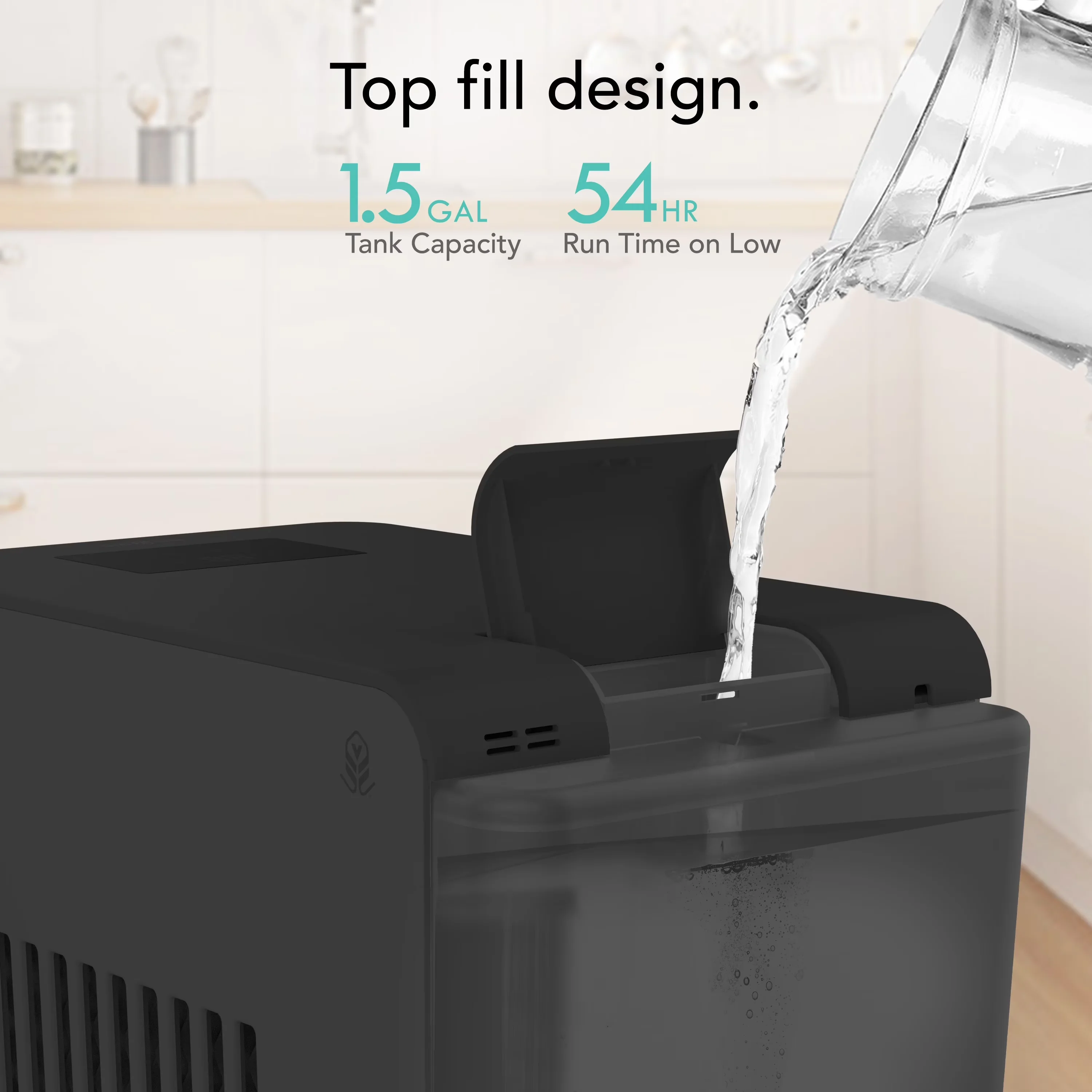 Quality Humidifier with Variable Speed, Adjustable Humidistat, EV3 Whole Room Evaporative - Black Model C9E62F