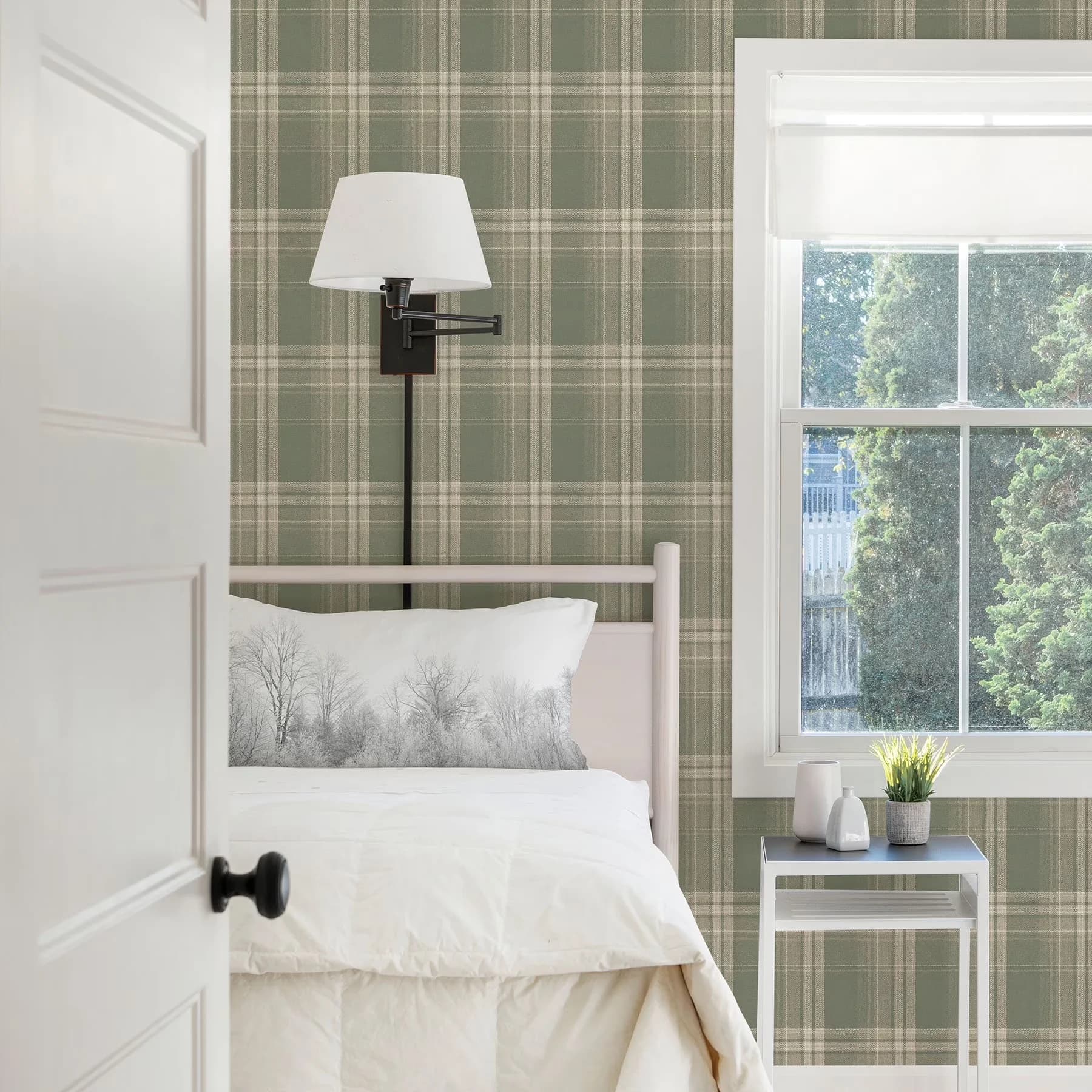 Reliable Wallpaper Wall Decals Wall Covering with Washable, Covers about 56.4 square feet - Green Easy Walls Model D335E3