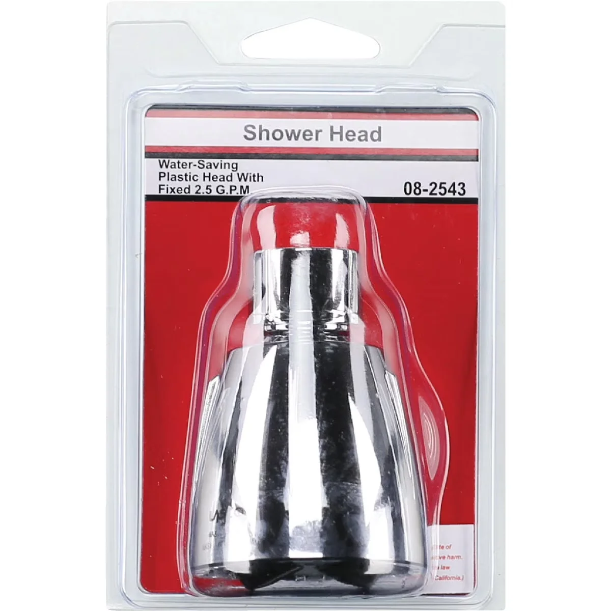 Modern Shower Head with Water Saver, Width 3.700, Lasco 1-Spray 1.8 GPM Water Saver Fixed - Silver Model A80D09
