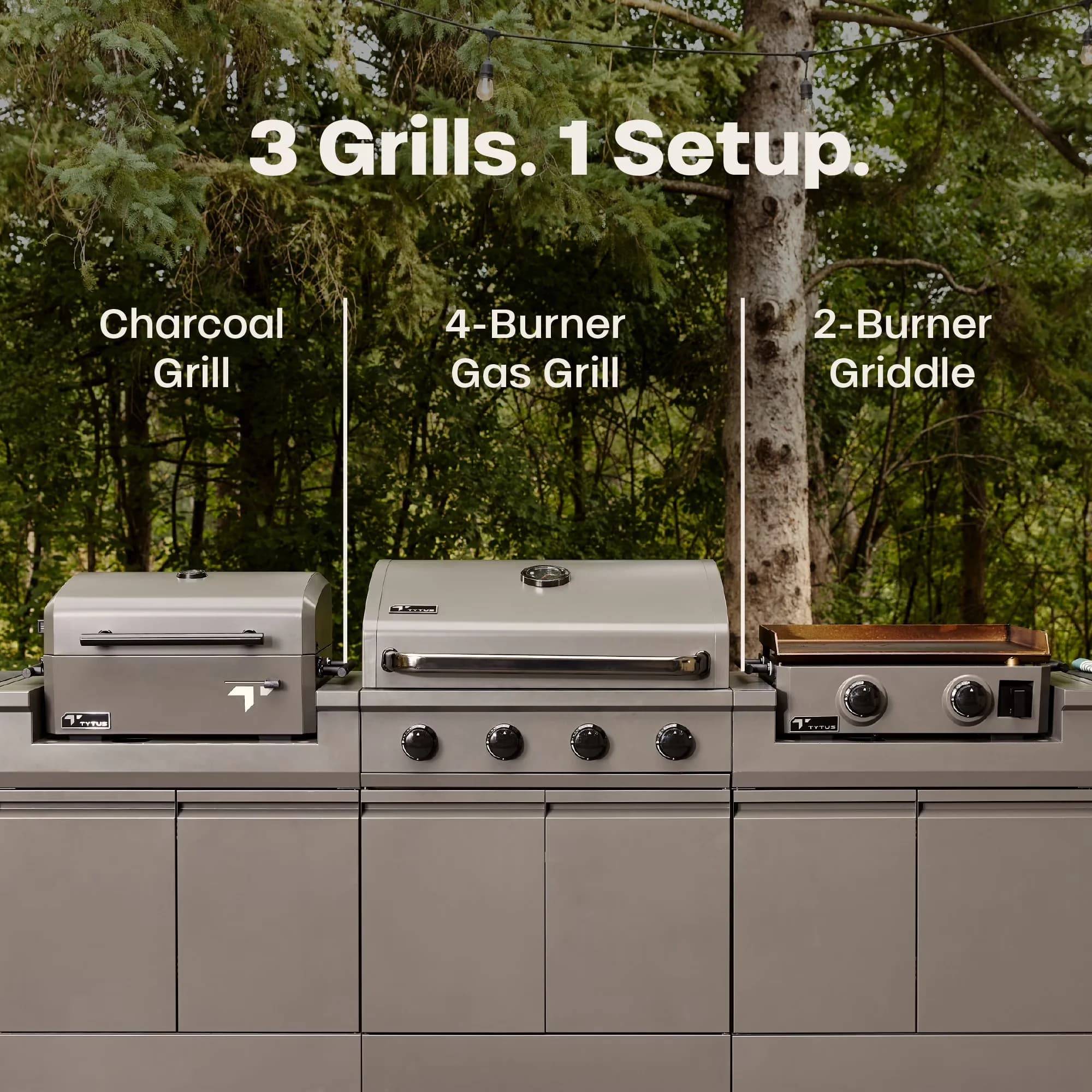 Quality Charcoal Grill with Adjustable Air Vents, Tool Holder - Silver Powder Coated Steel Model 264D27