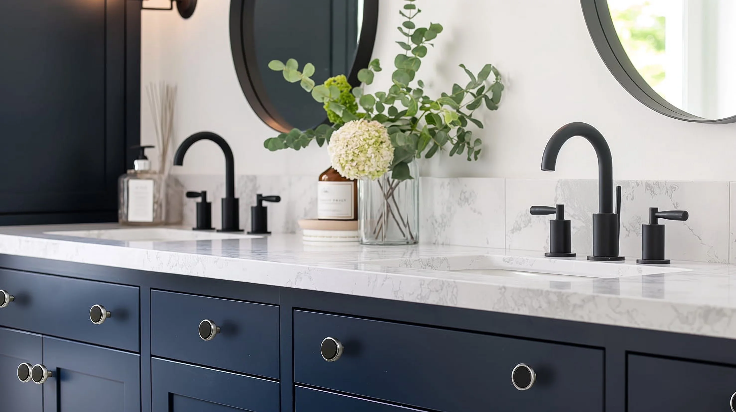 Kitchen Renovation Essential with Pre-Drilled Holes, Easy Installation - Alloy Steel Silver, Matte Black Model 7126EC