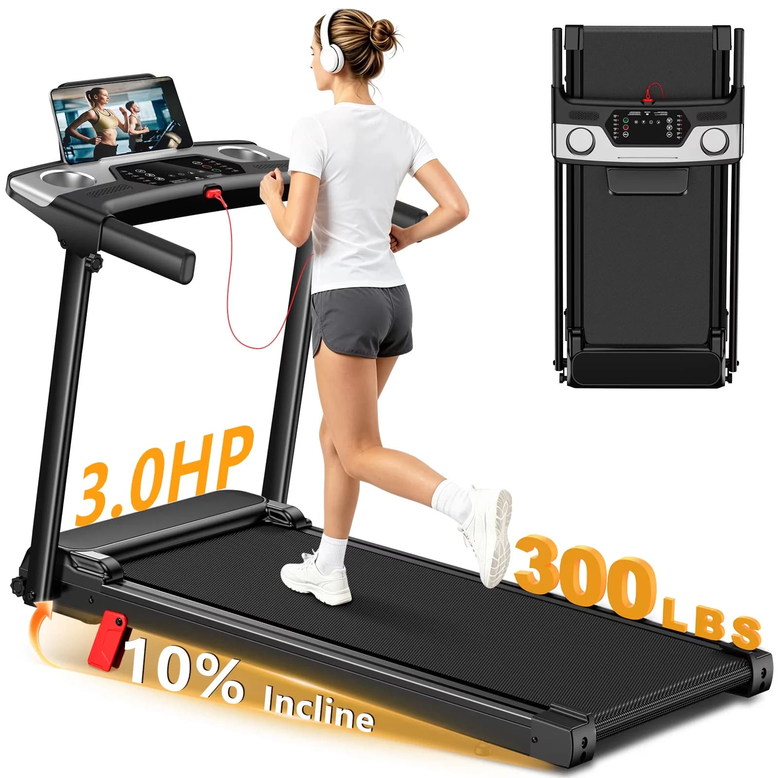 Home Gym Reliable with Portable, Foldable - Steel, Plastic Silver for Home Model 74D431