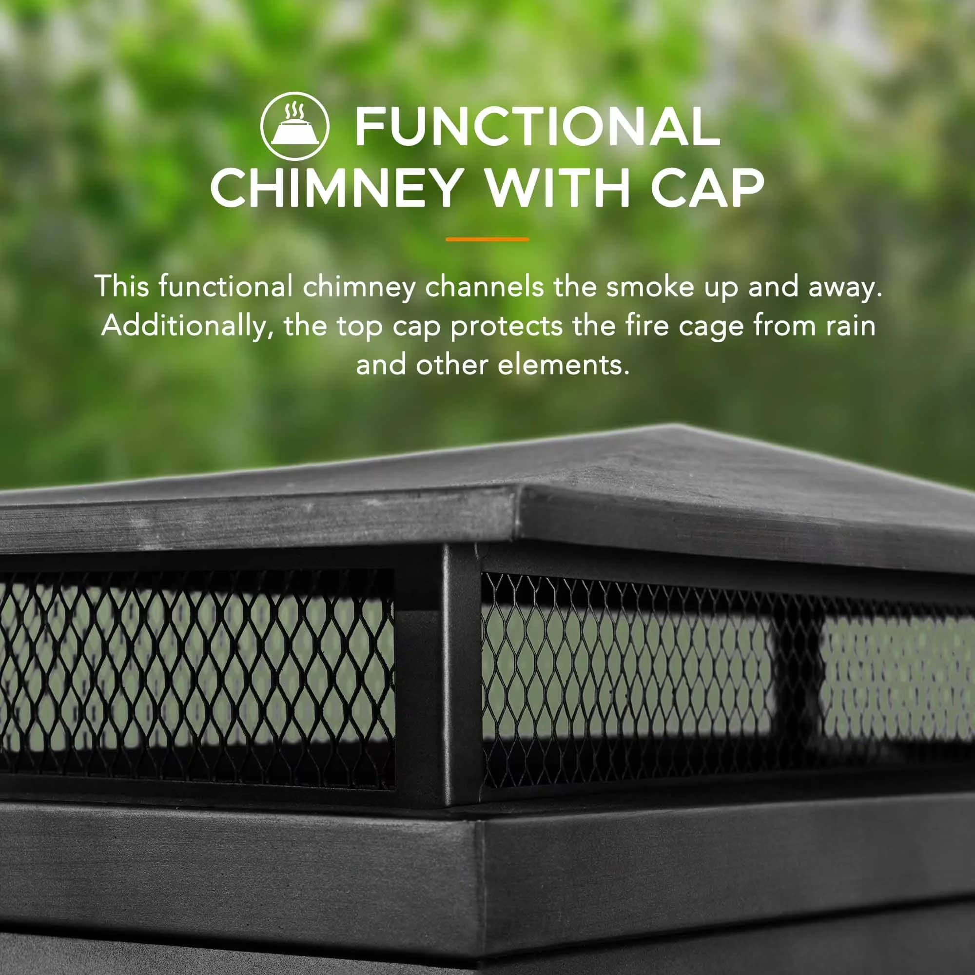 Outdoor Heating Reliable with Portable, Traditional - Manufactured Stone|Powder-Coated Steel Model 9C3FC8