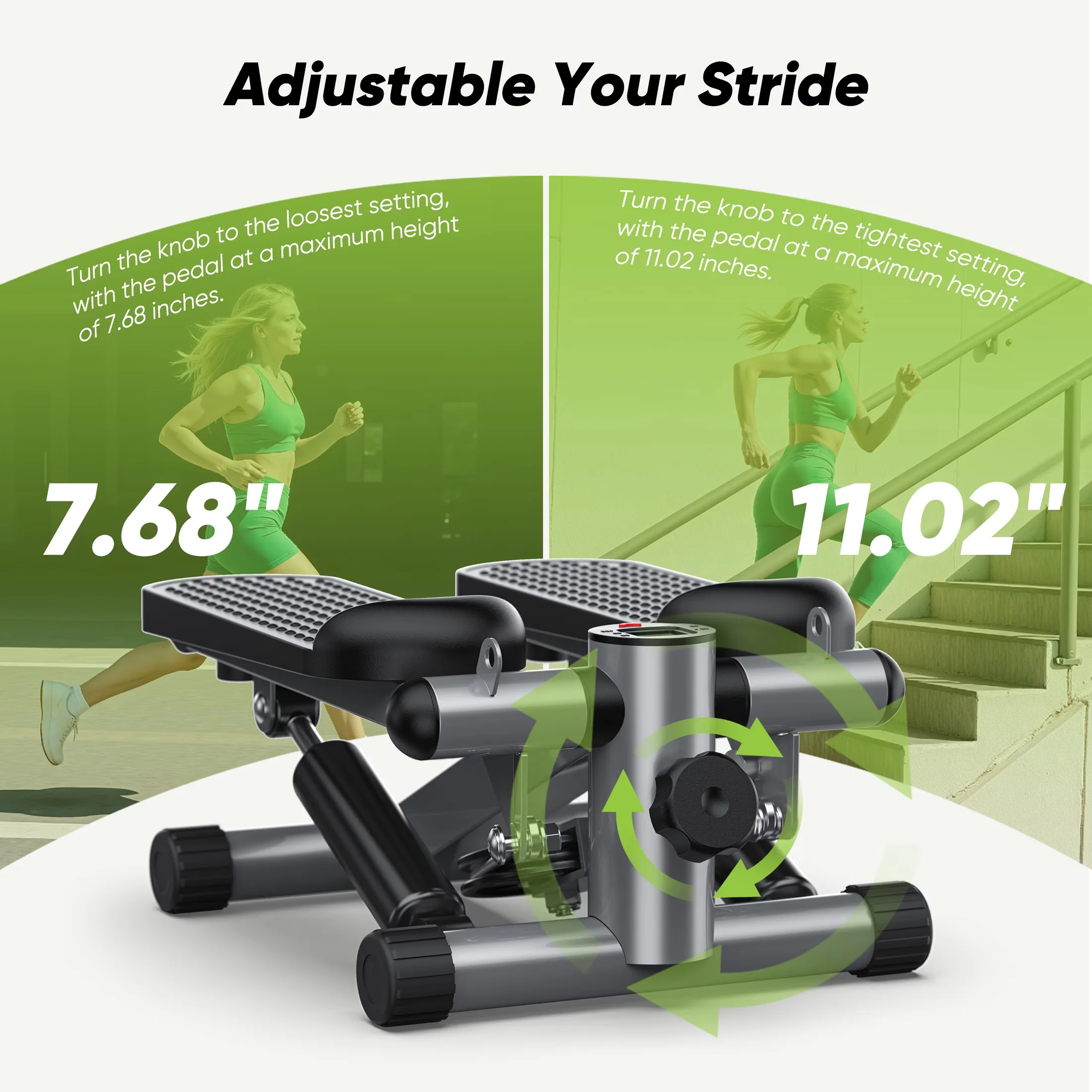 Efficient Home Gym with Scratch-Resistant, Steppers - Steel Silver - Traditional Style Model AFFC08