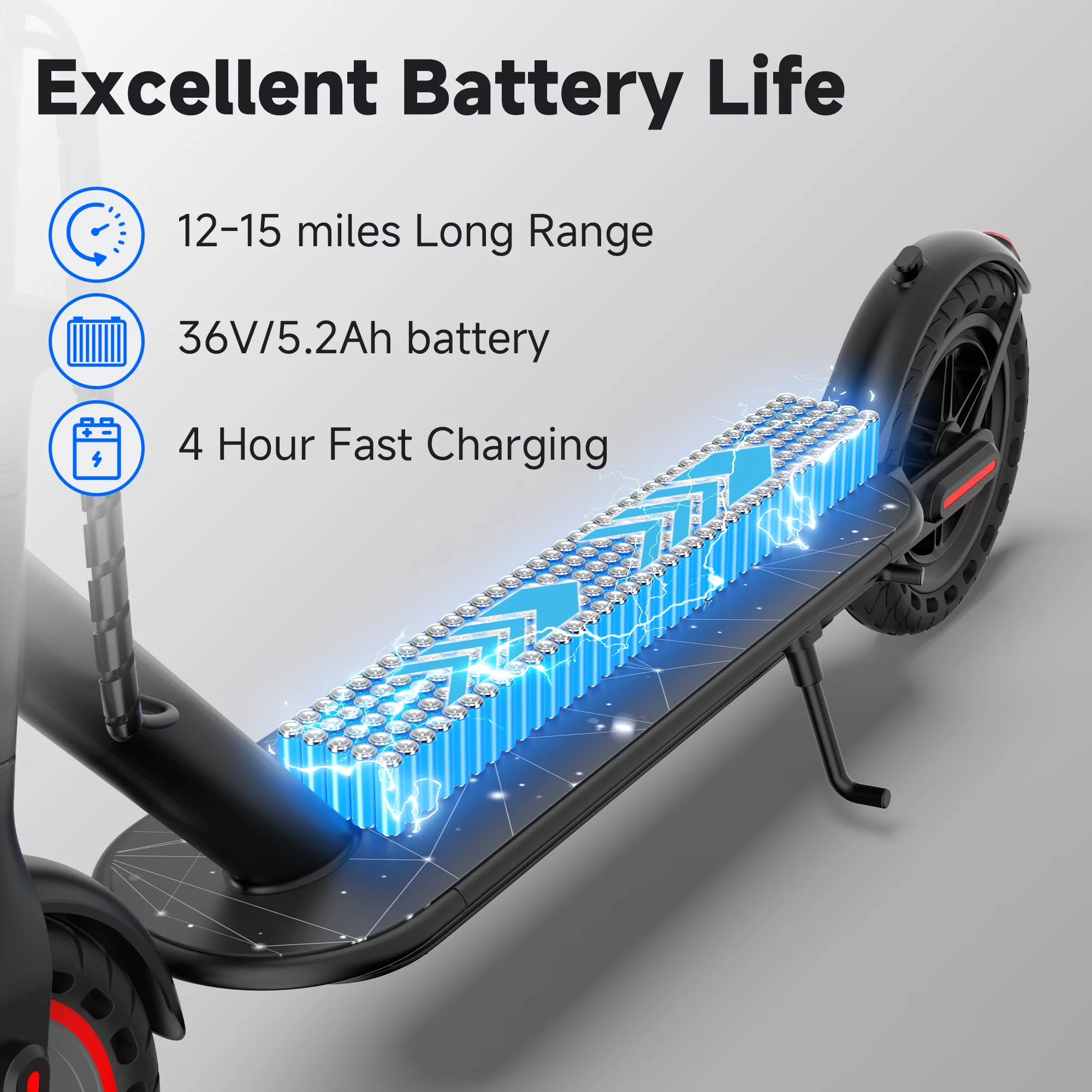 Versatile Scooter with 350W, Foldable, N6 Electric 350W - Black Aluminum Alloy Model 7DE097