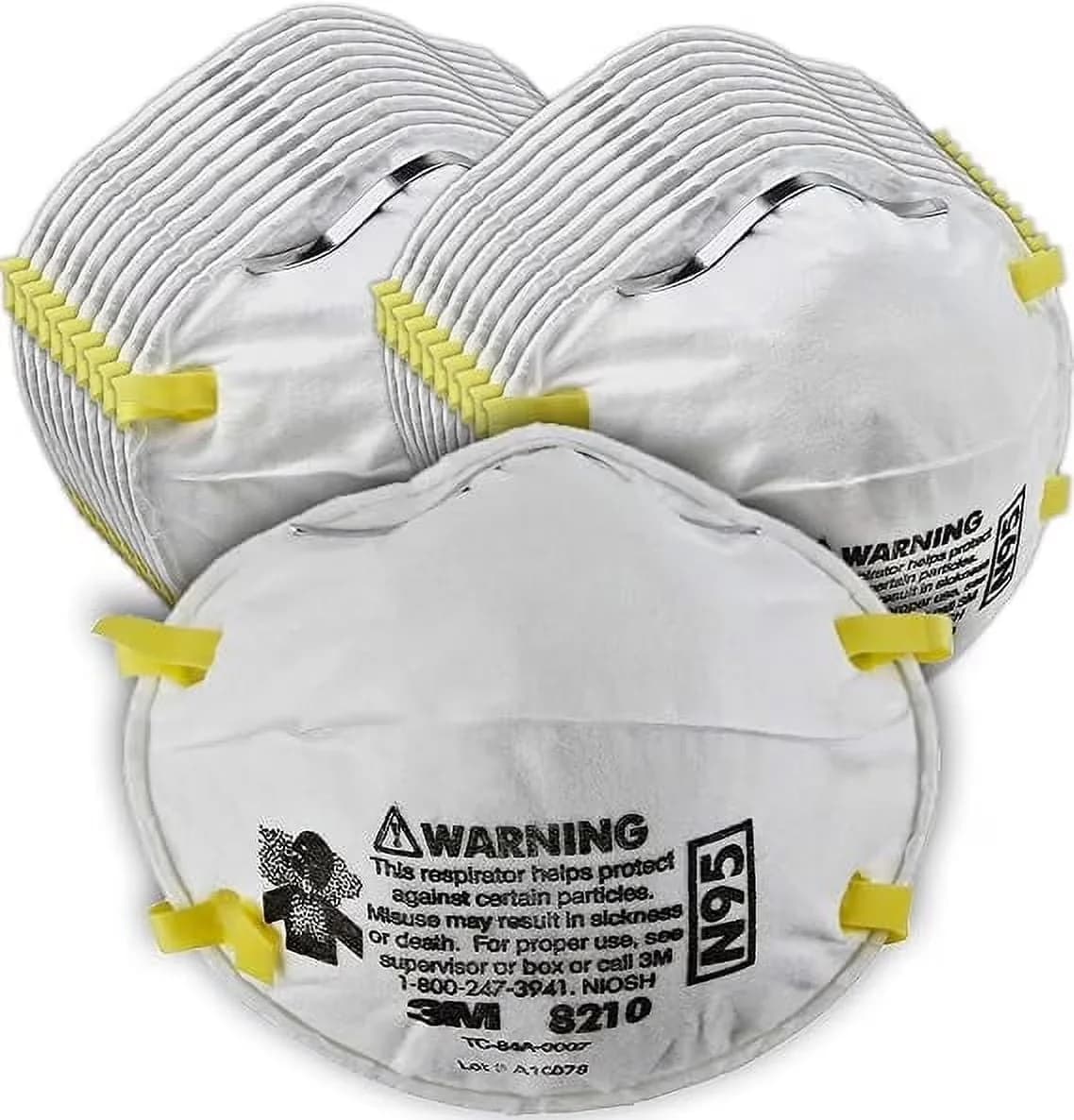 Premium Protective Equipment with NIOSH APPROVED for reliable protection, N95 rating for effective filtration - White Model C336D1