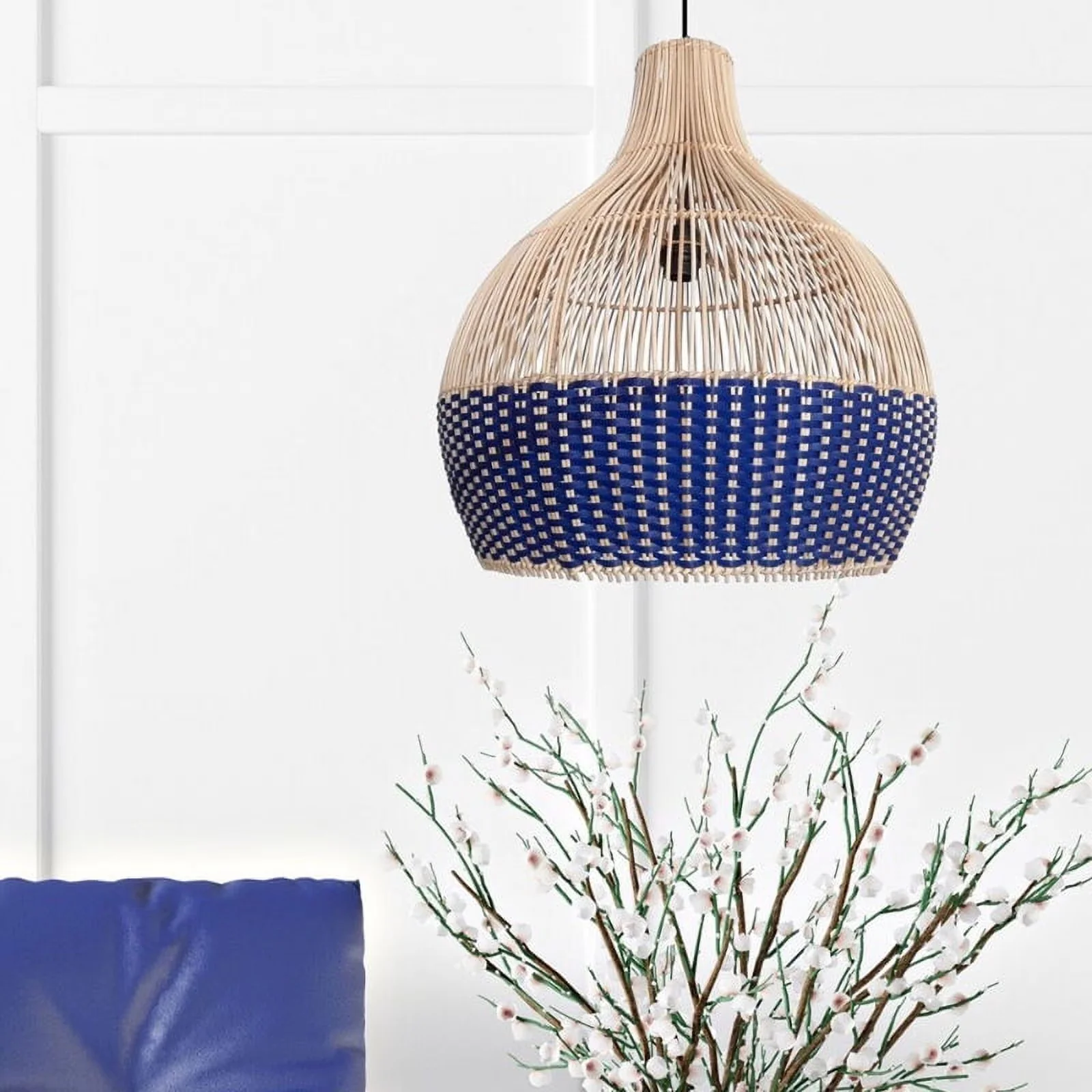 Durable Ceiling Lights Fixture with LED, Bohemian, Adjustable Height - Rattan Model 1B26F5