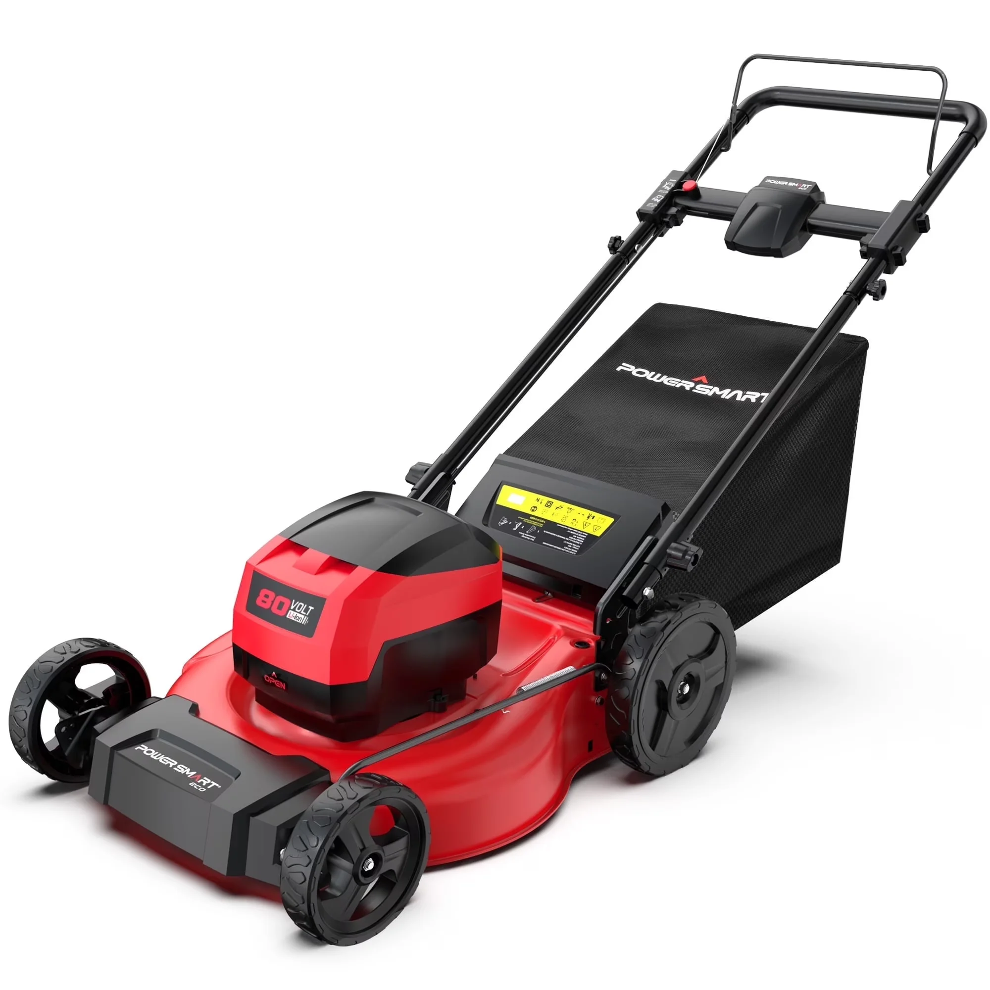 Versatile Push Mower with Battery, 80V, Brushless Motor - Red - Ergonomic Design Model 45D8D2