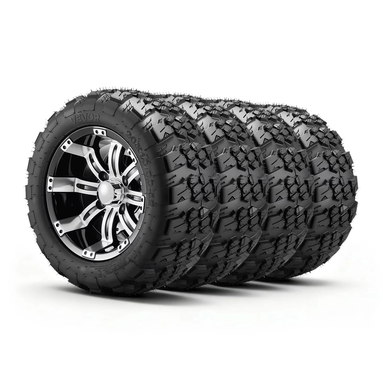 Compact Golf Cart Tire with All-Weather, Durable Construction, Smooth - 20x10-12 Model 4B17B7