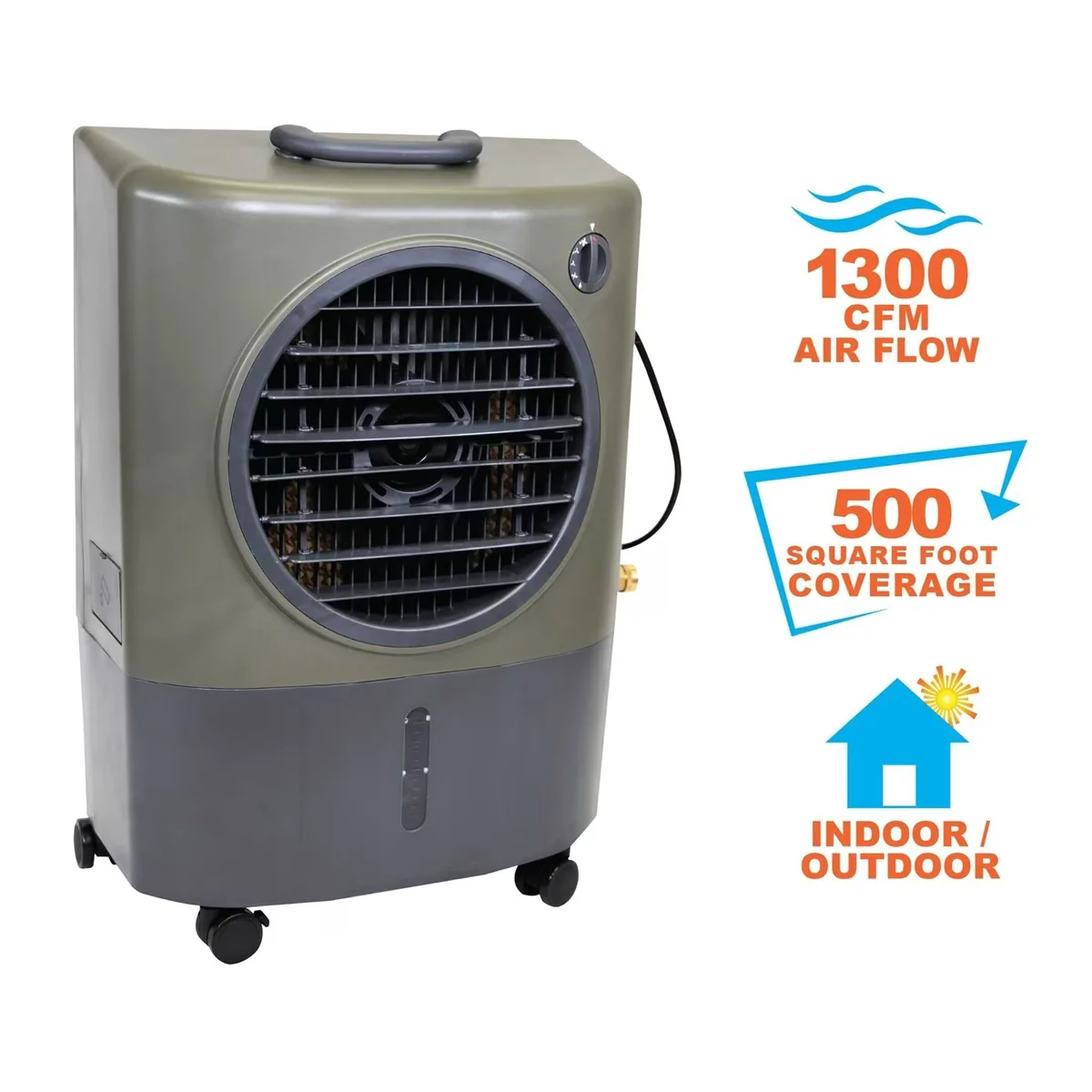 Quality Air Conditioner with Variable Speed, MC18V (1300 DOE) 500 Sq Ft Portable, Dark Gray - Model D9AEC1