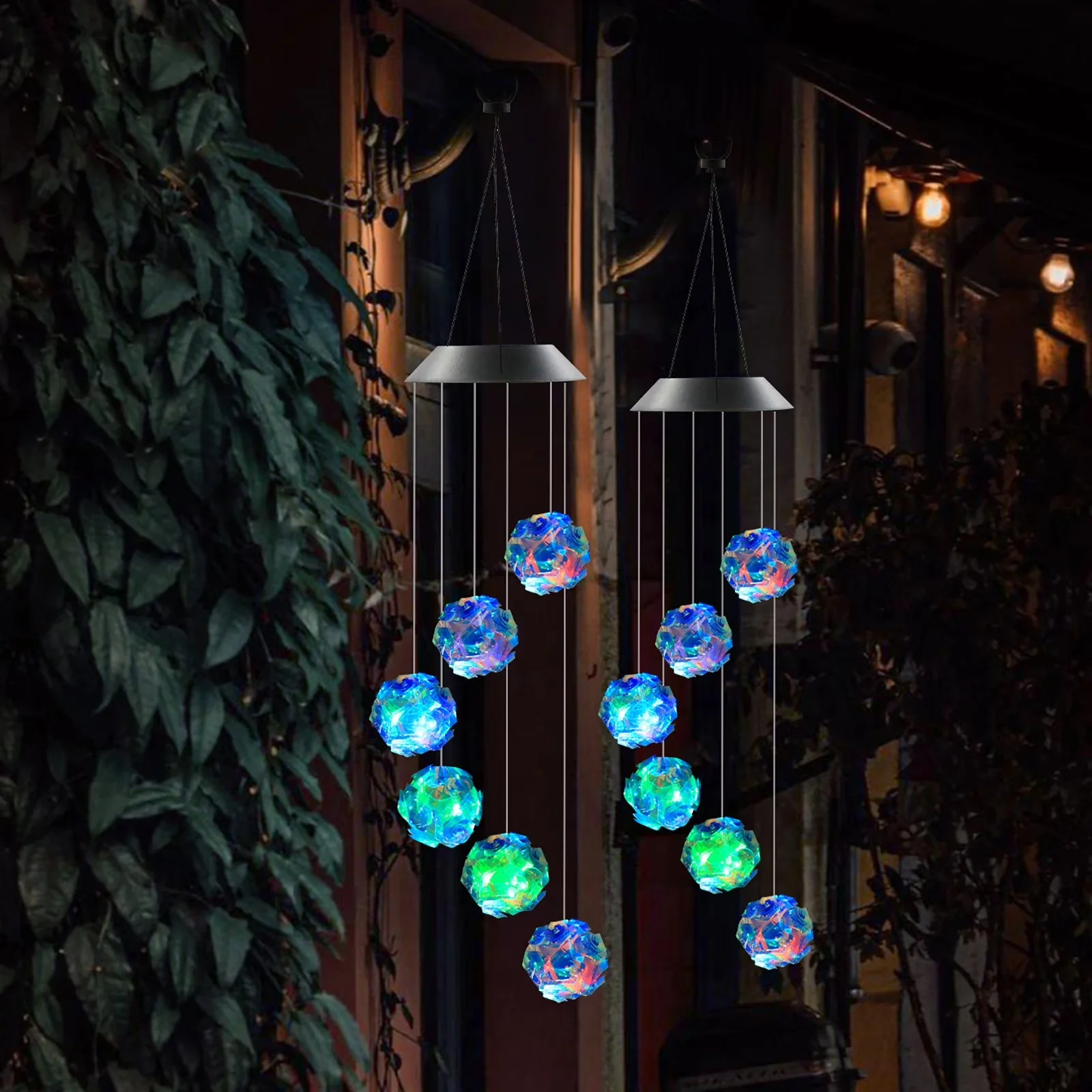 Sleek Novelty Light with LED, Solar, Solar Powered LED String Lights - Multicolor Model 275BDE
